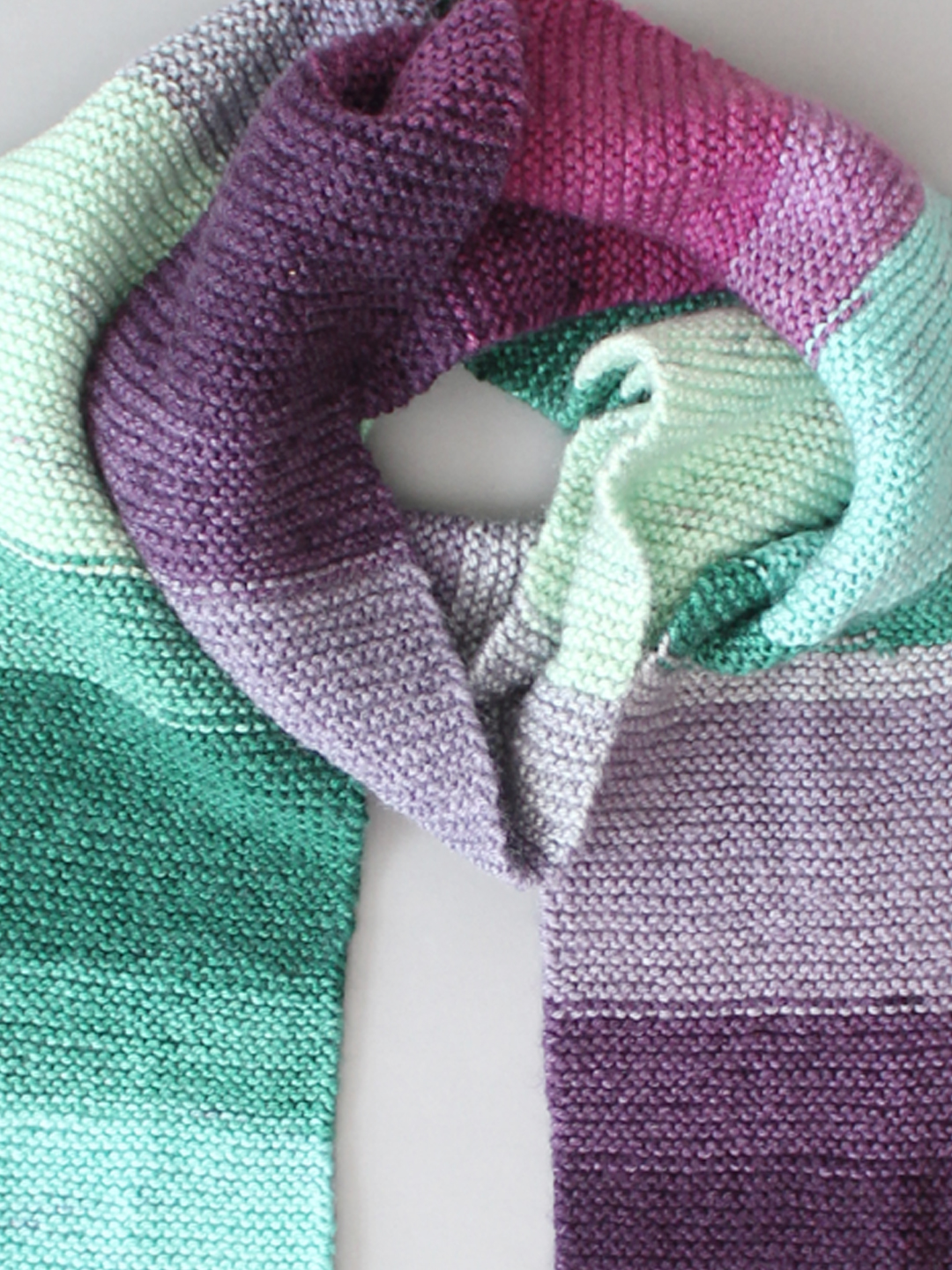 Hand Knitted Winter Muffler with Tassels for Women - Multi