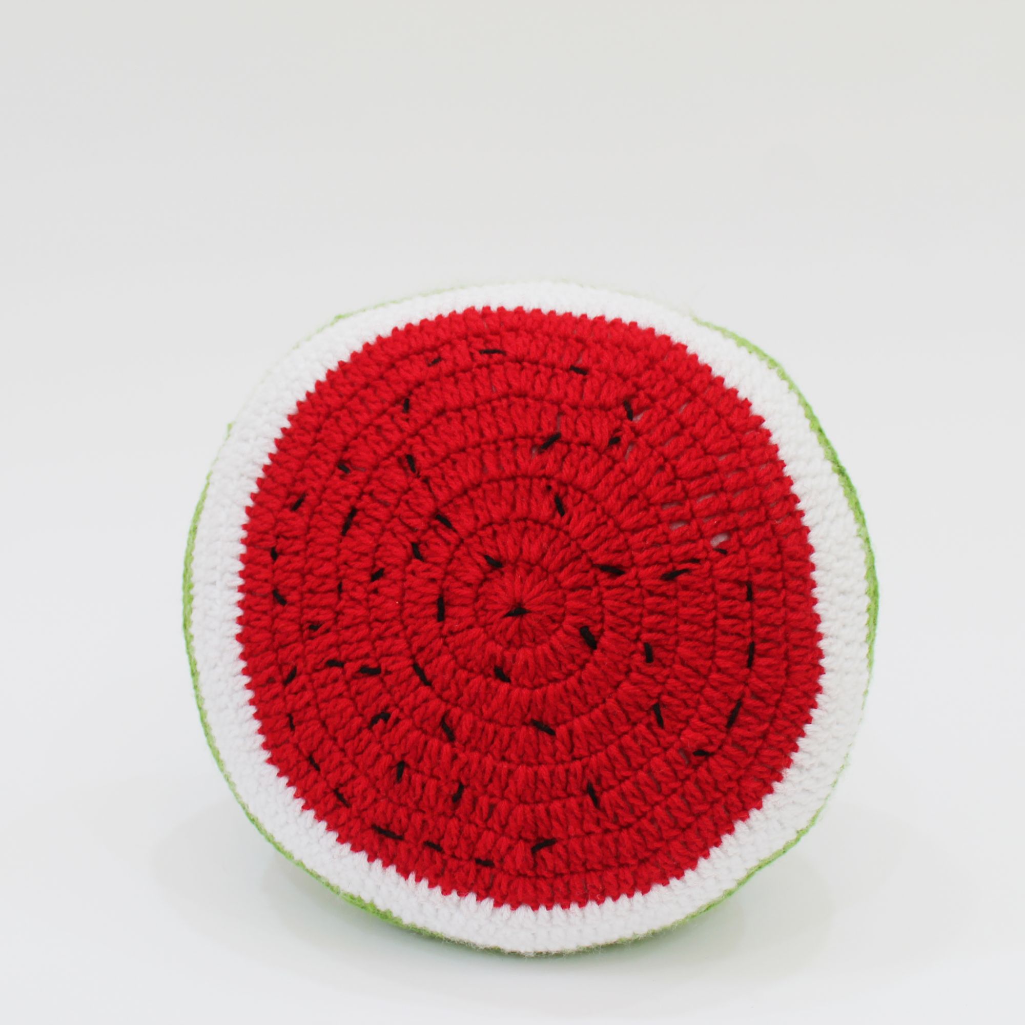 Handcrafted Watermelon Pattern Filled Cuddle Cushion - Red