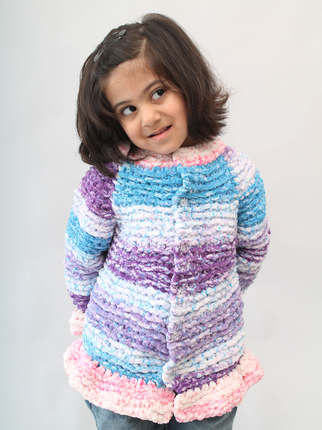 Handknitted Baby Soft Sweater for Newborn - Multi