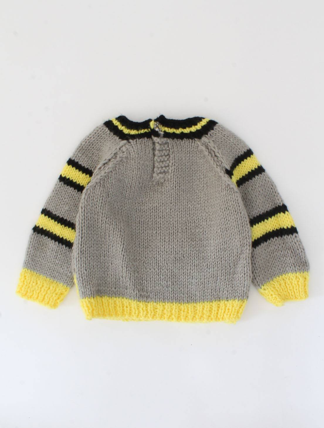 Handknitted Beautiful Designed Car Sweater For Kids - Grey