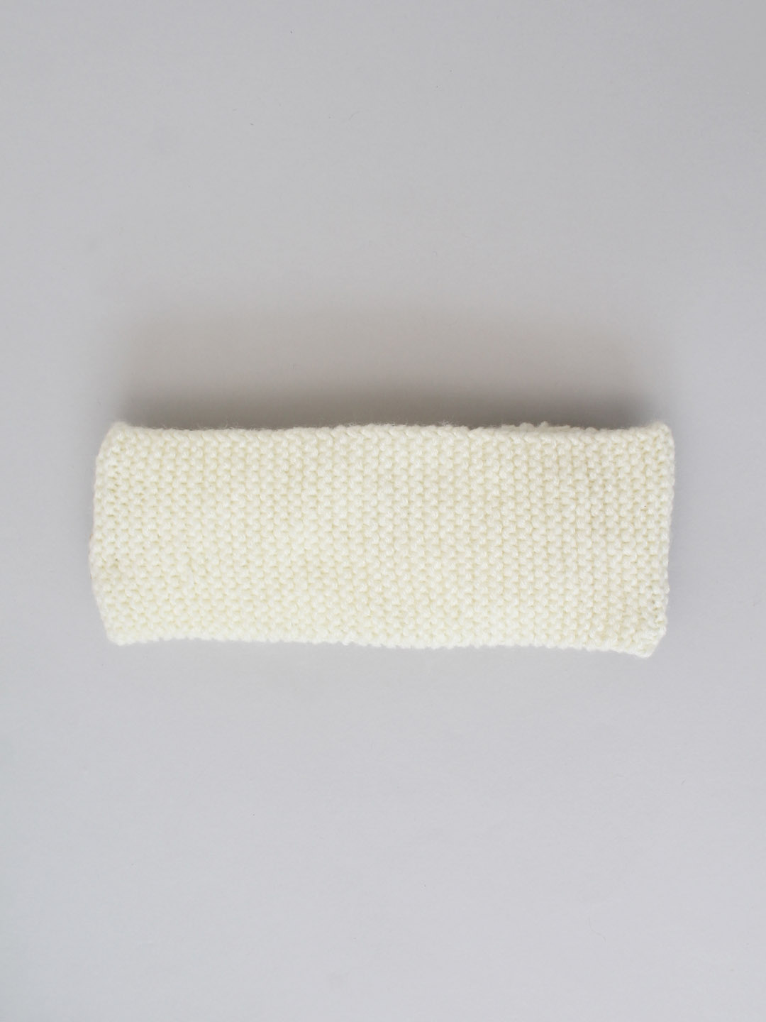 Handknitted Black and Golden Pearl Winter Headband - Offwhite