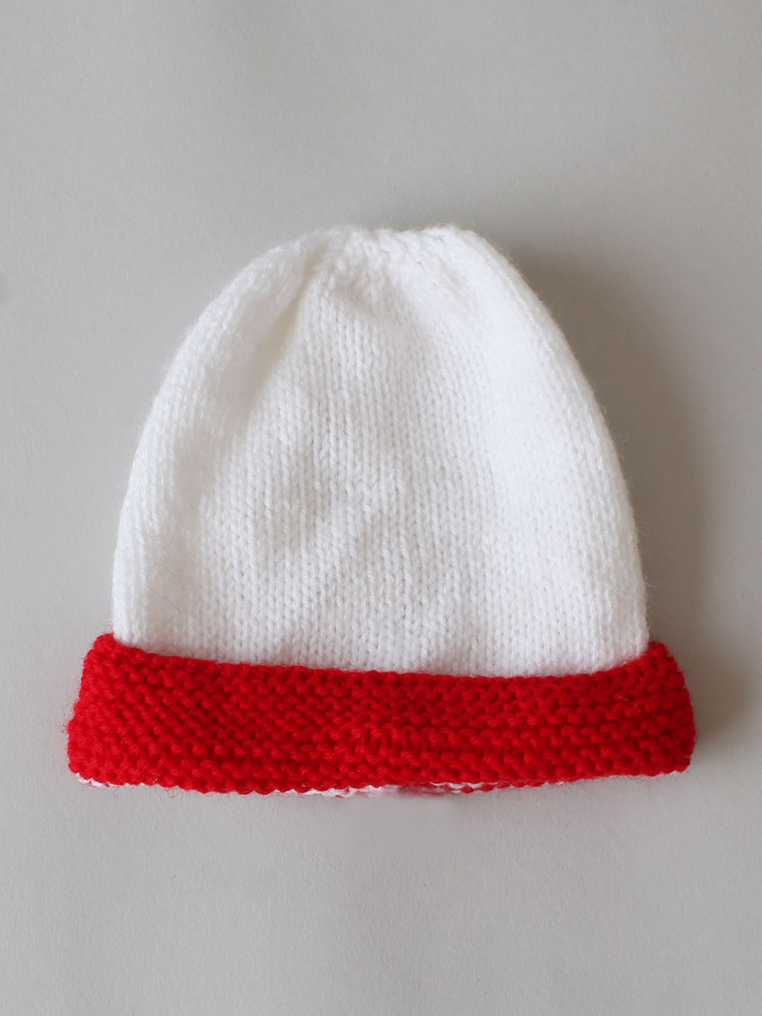 Handknitted Collared Sweater with Pants Cap and Socks - White