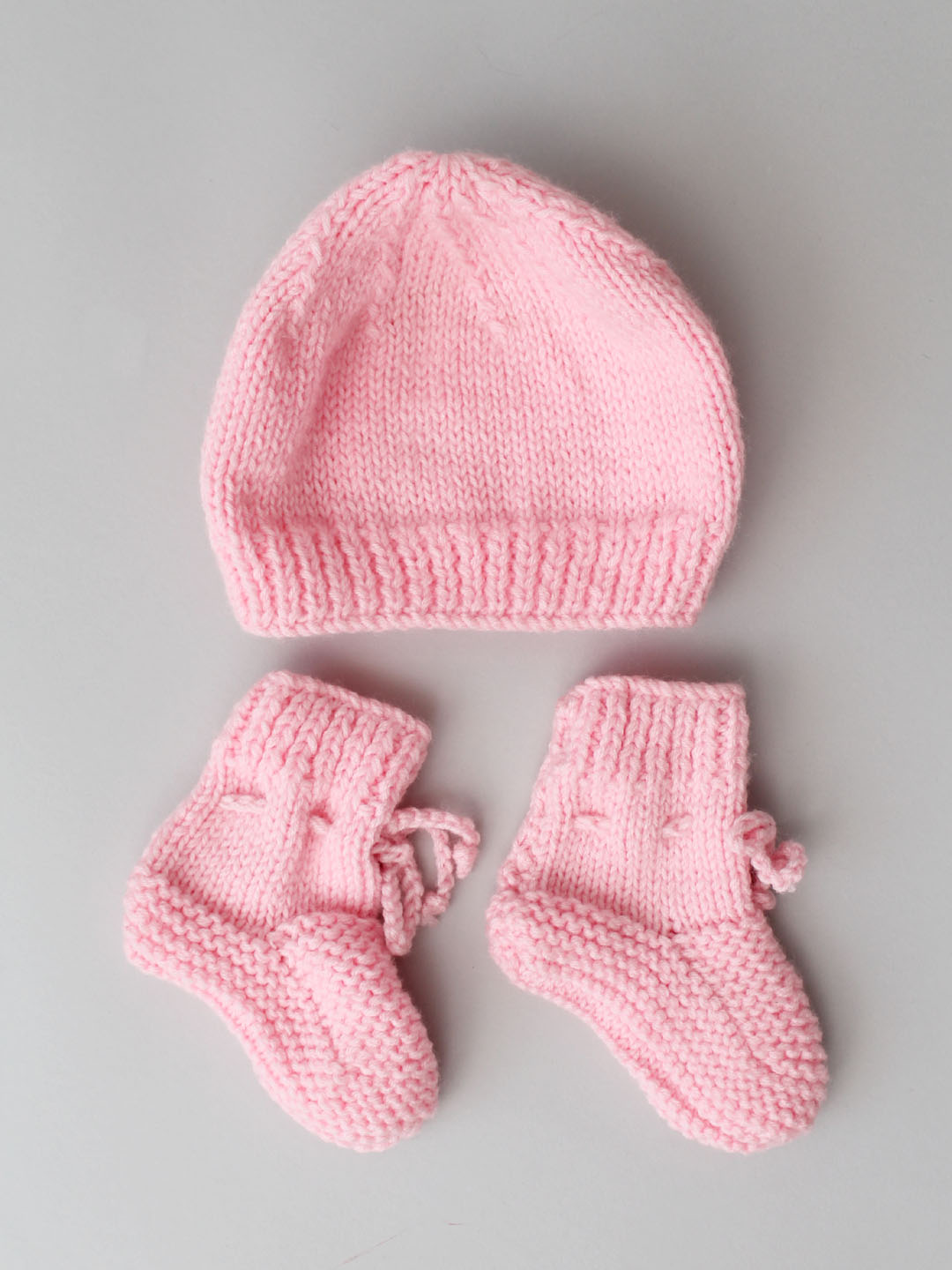 Handknitted Newborn Unicorn Sweater Set - Pink