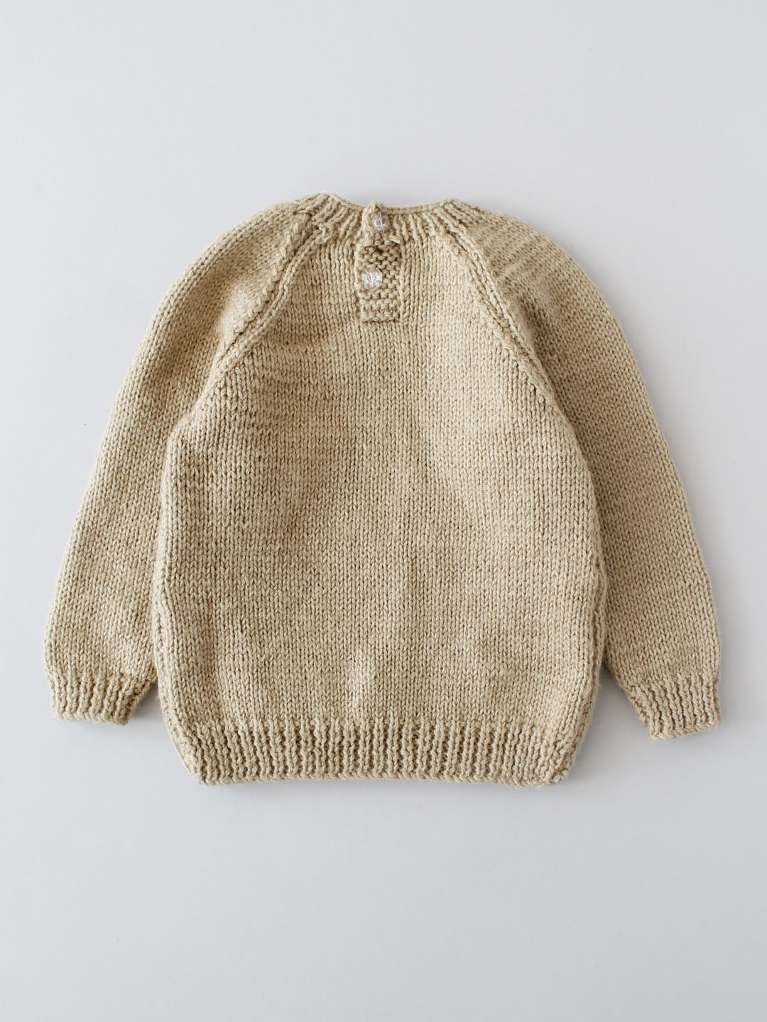 Handknitted Personalised Cute Jumper for Newborn - Beige