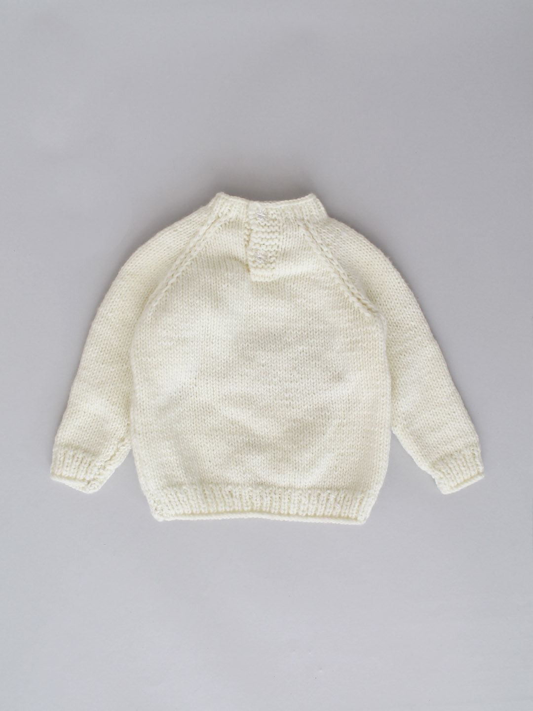 Handknitted Personalized Baby & Child Jumper - Cream