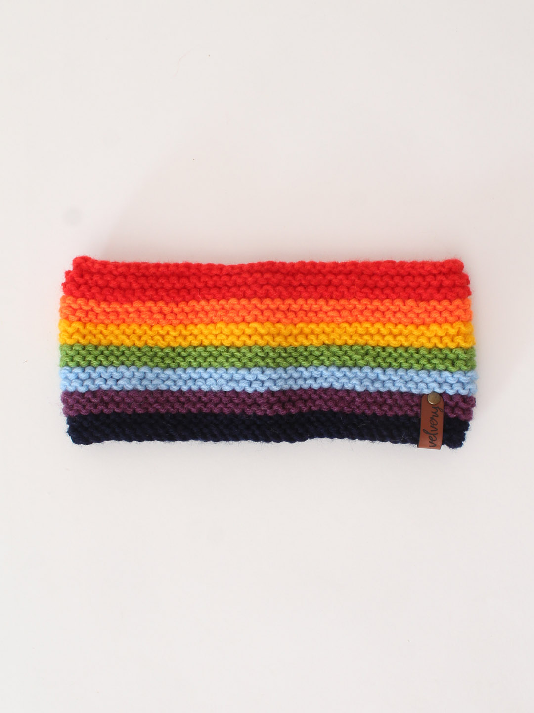 Handknitted Rainbow Winter Headband for Women - Multi