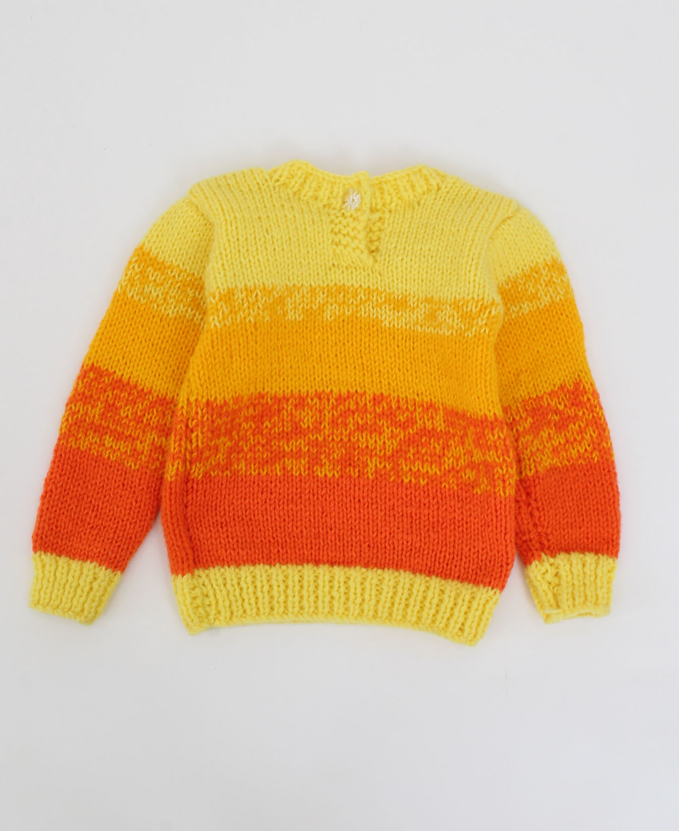 Handknitted Shaded Sweater For Kids- Orange