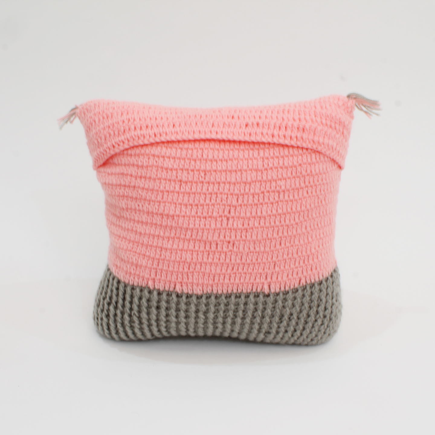 Handmade Bird Eye Pattern Cushion Cover with Cushion - Pink