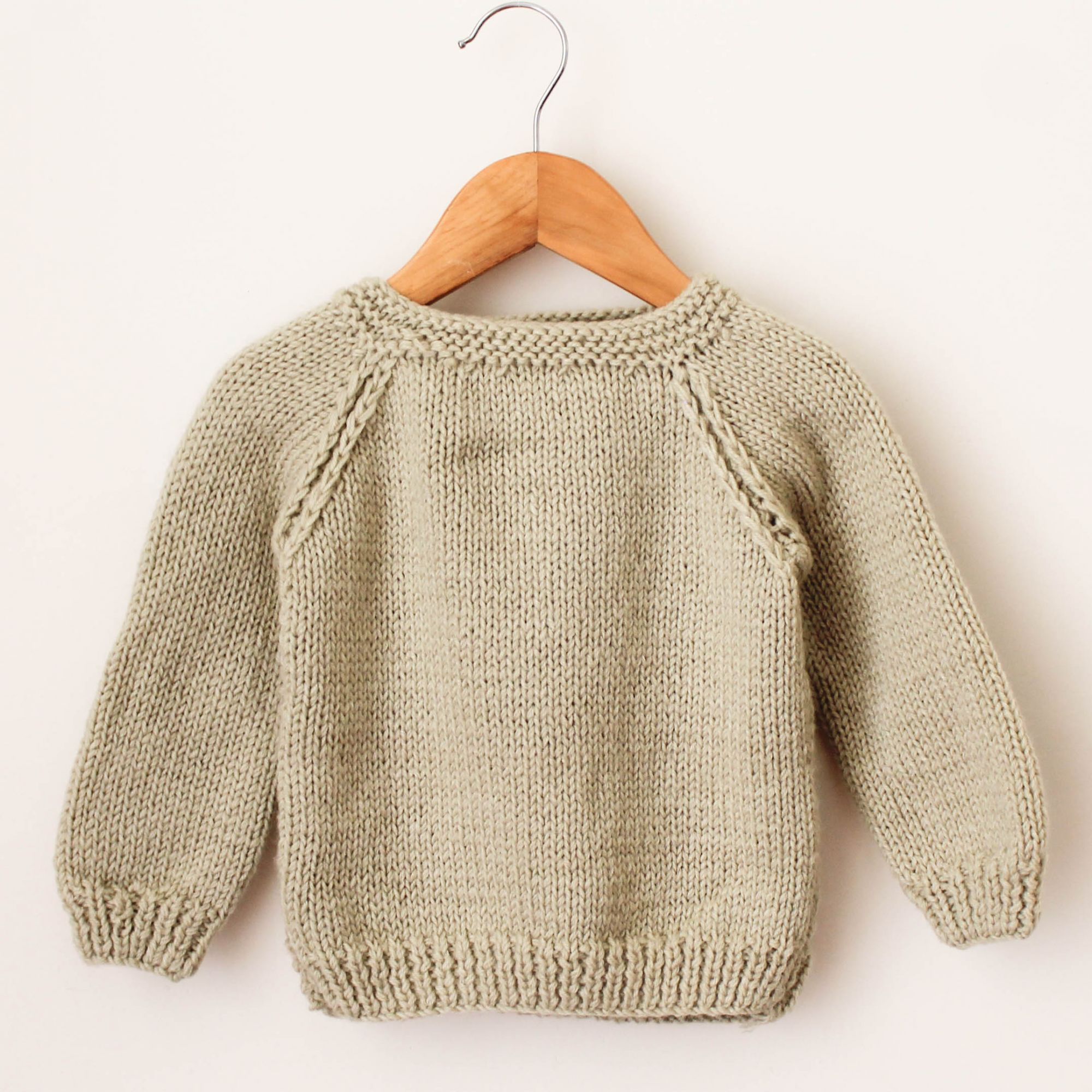 Handmade Cable Designed Sweater For Kids - Grey