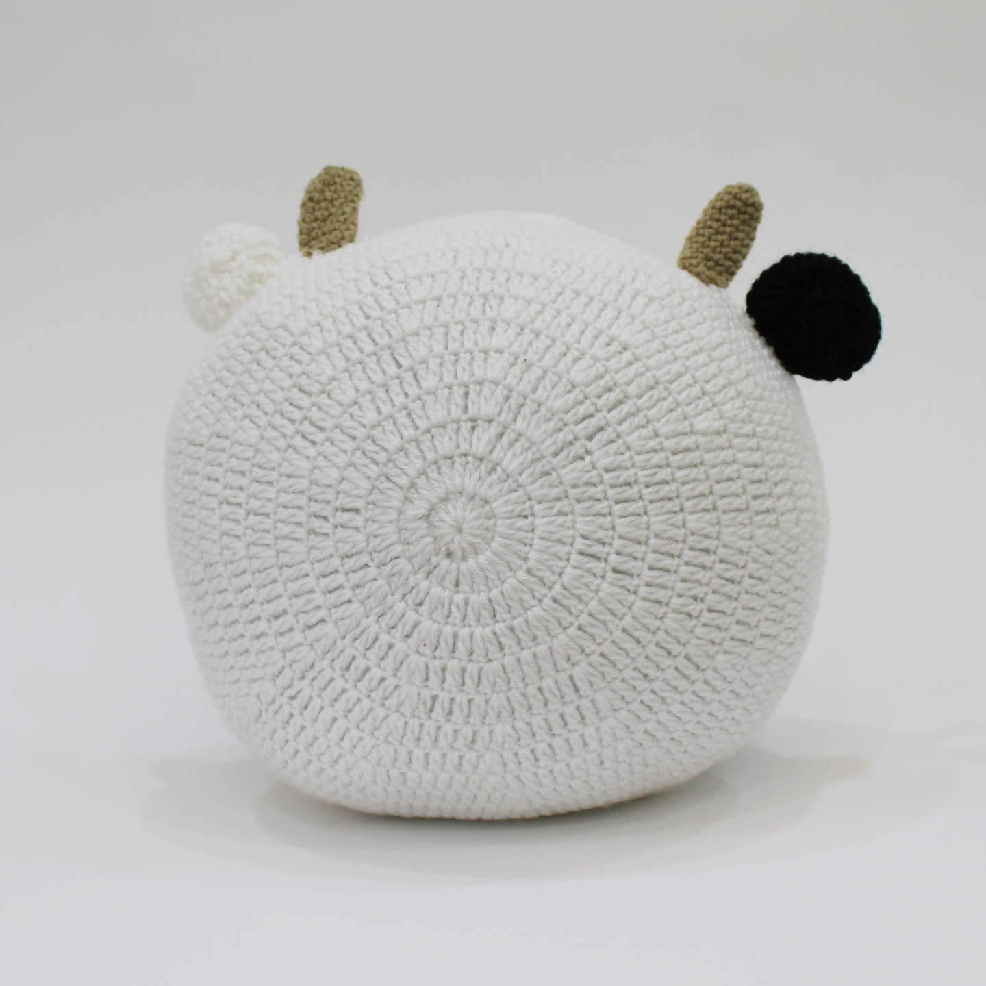 Handmade Cow Shaped Cuddle Cushion For Children - White