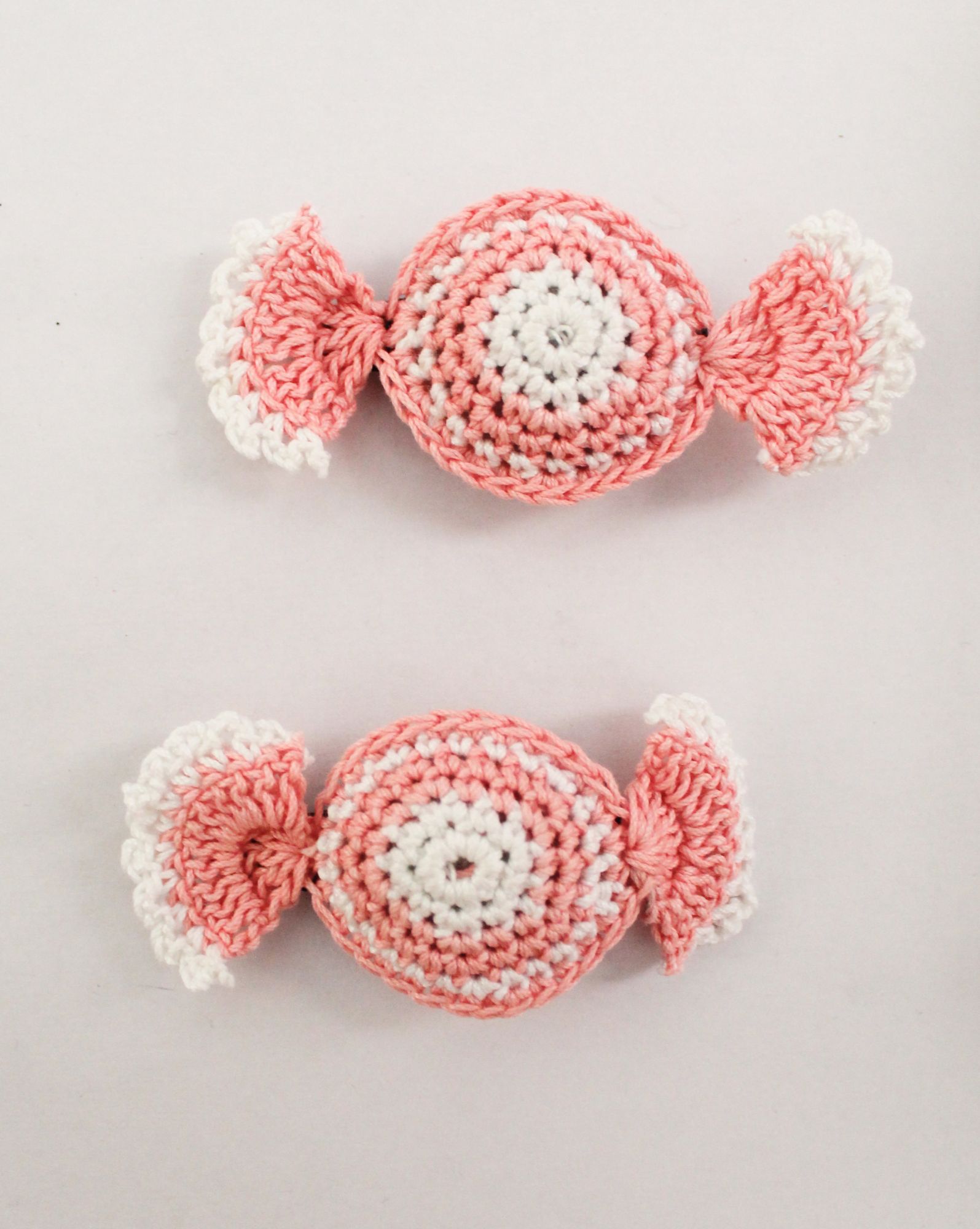 Handmade Crochet Candy Tic Tac Hair Pins for Girls - Pink Woonie