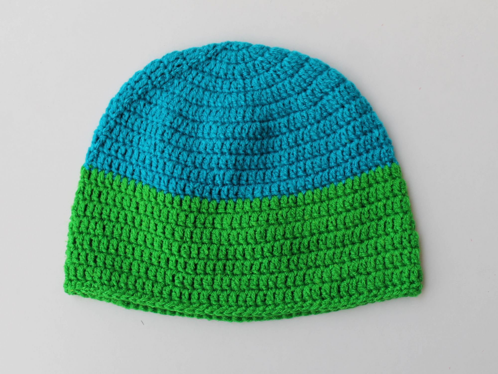 Handmade Crochet Car Pattern Cap for Kids - Blue Green Woonie