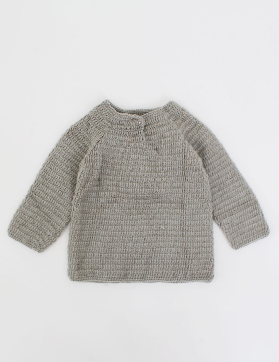 Handmade Crochet Clouds And Cars Detailing Sweater - Grey