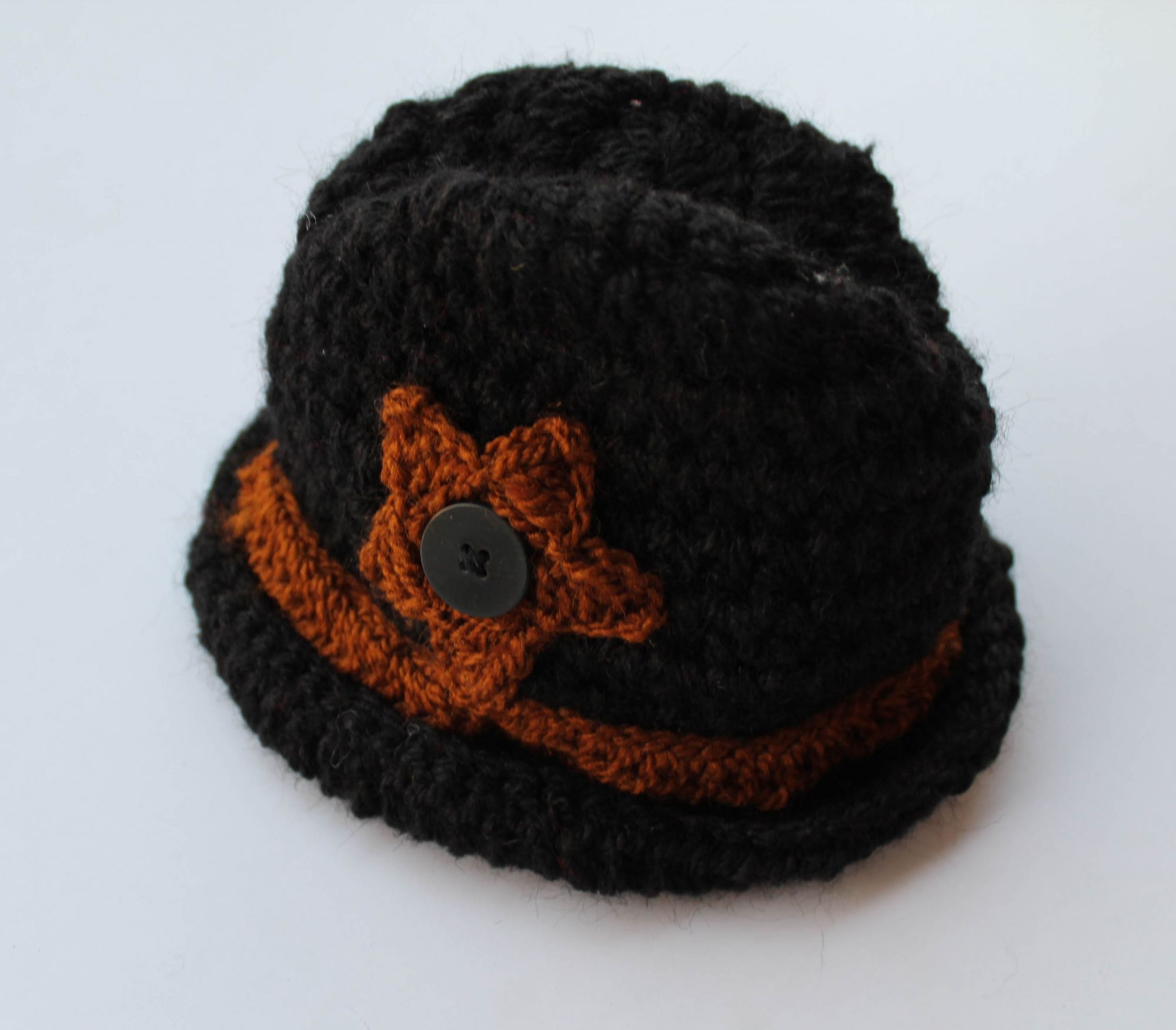 Handmade Crochet Cowboy Hat for Kids - Black Woonie