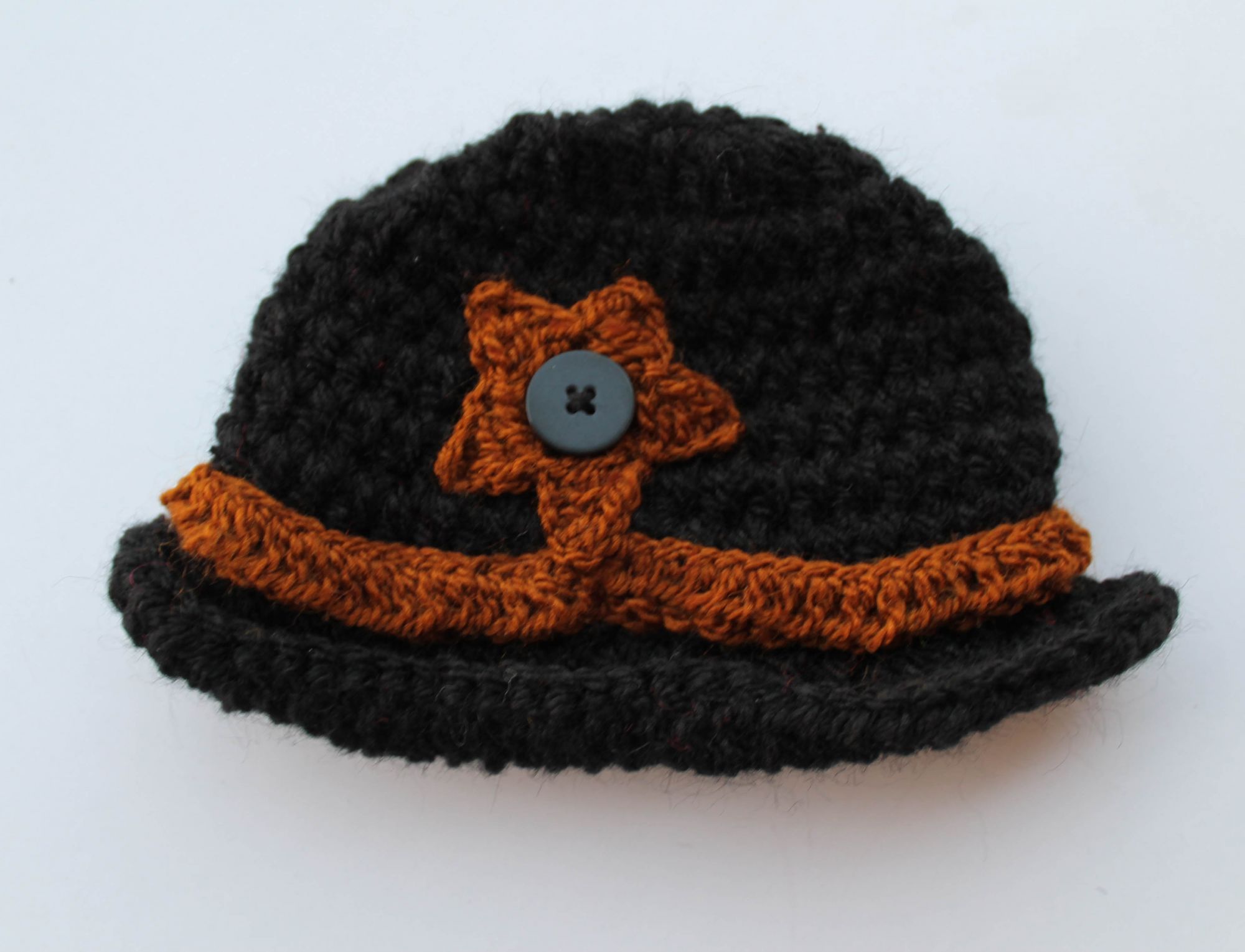 Handmade Crochet Cowboy Hat for Kids - Black Woonie