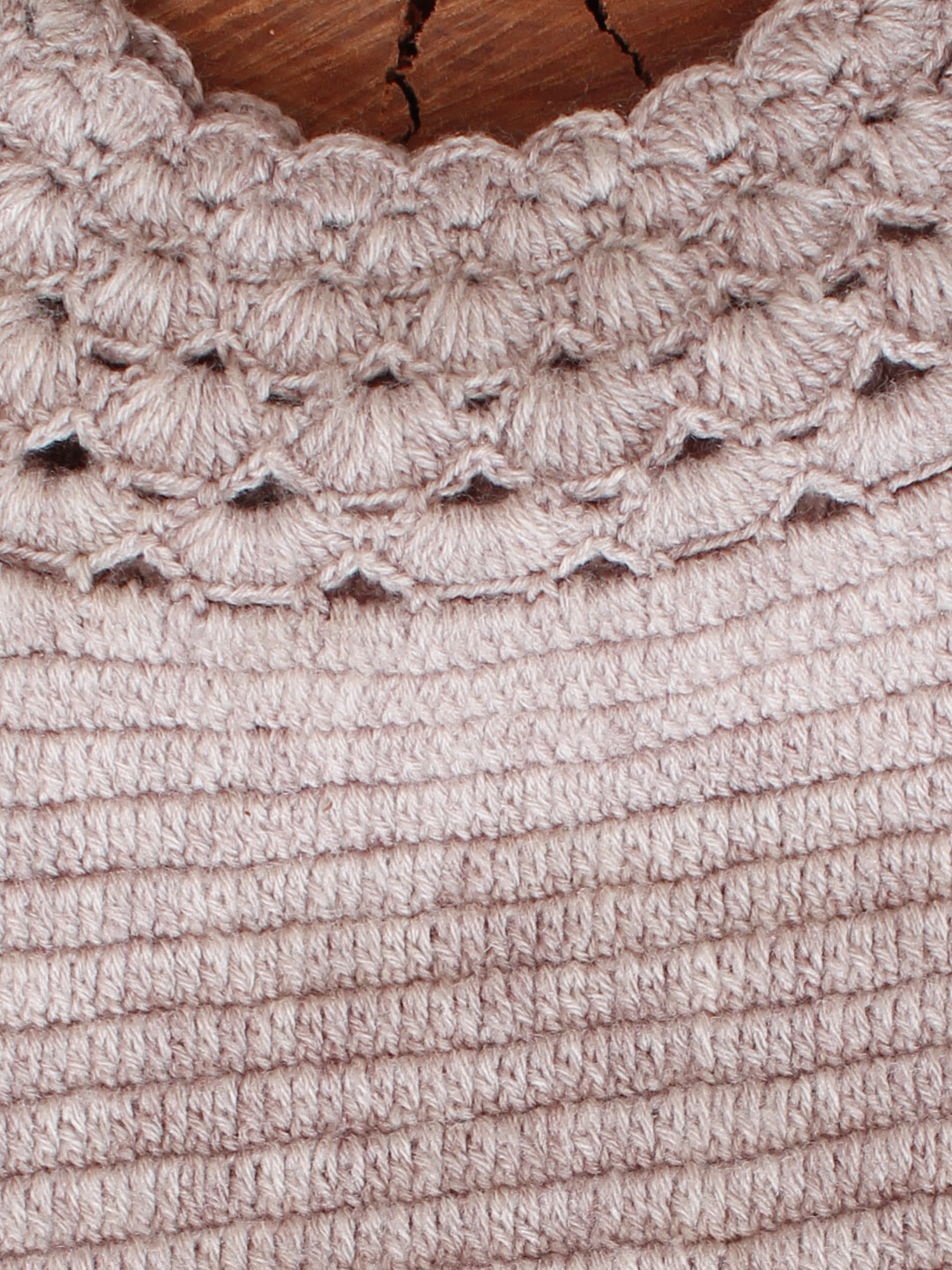 Handmade Crochet Fancy Onesie for Newborn - Beige