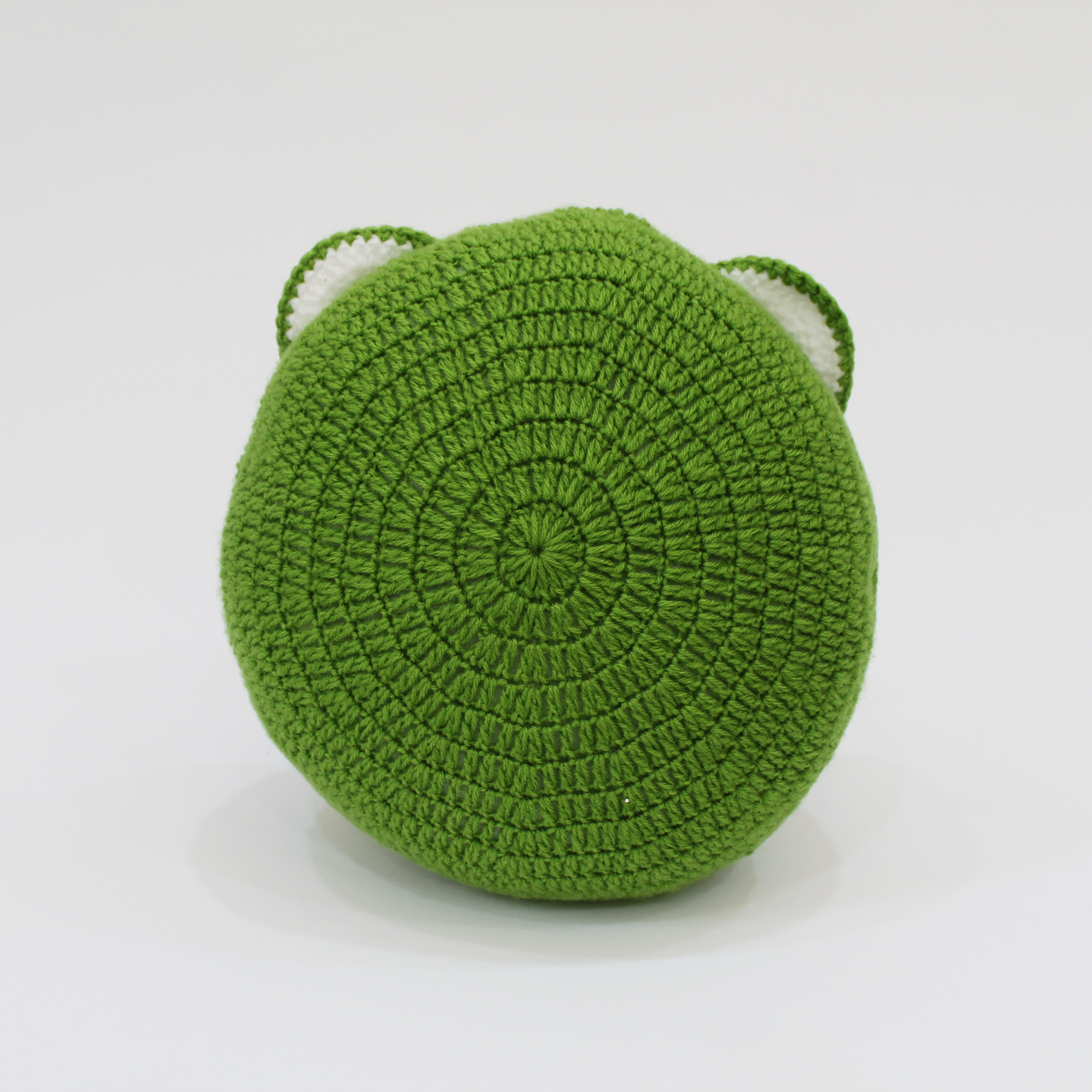 Handmade Crochet Frog Shaped Cuddle Pillow - Green