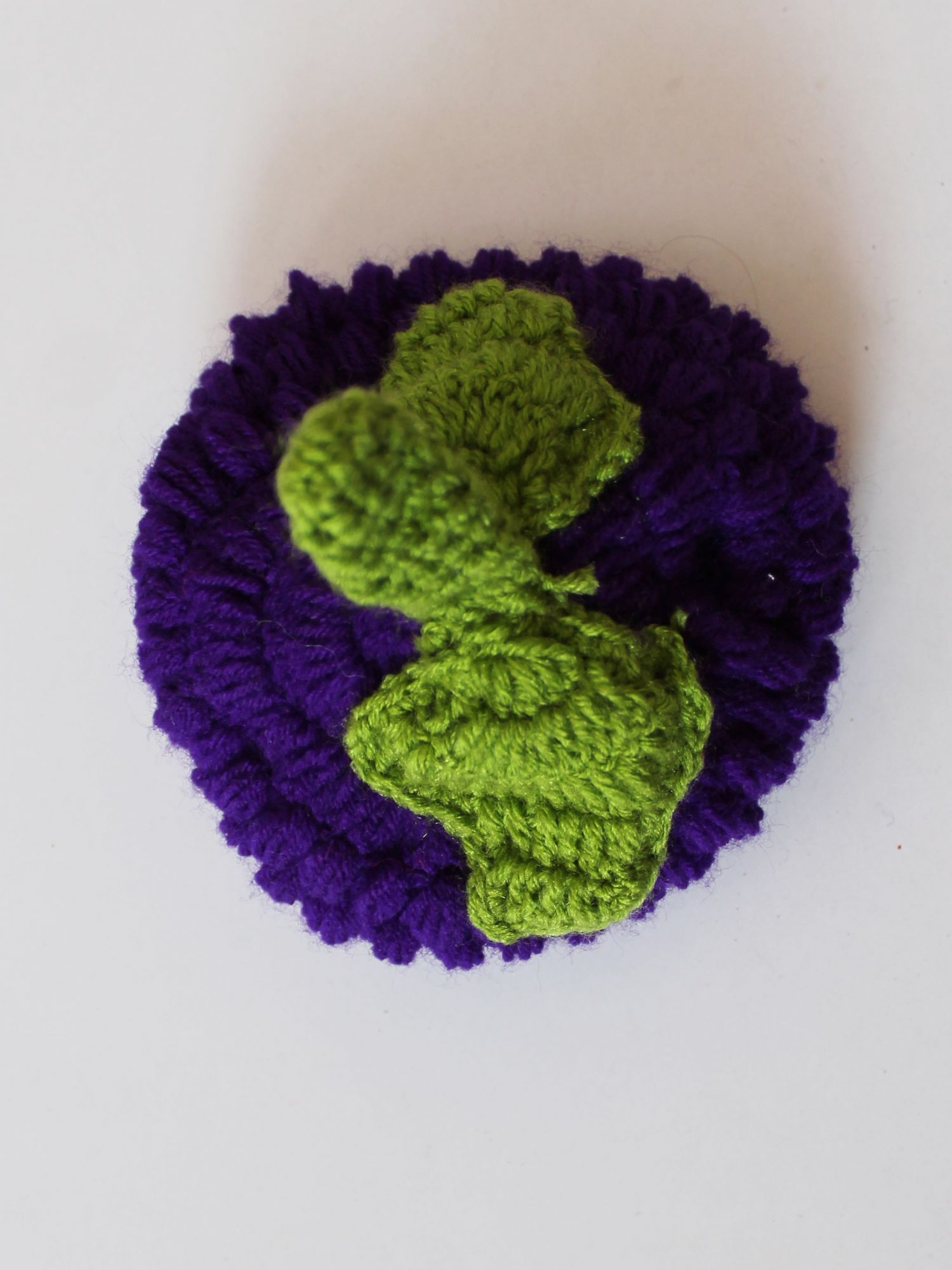 Handmade Crochet Grapes Pattern Cap for Kids - Purple Woonie