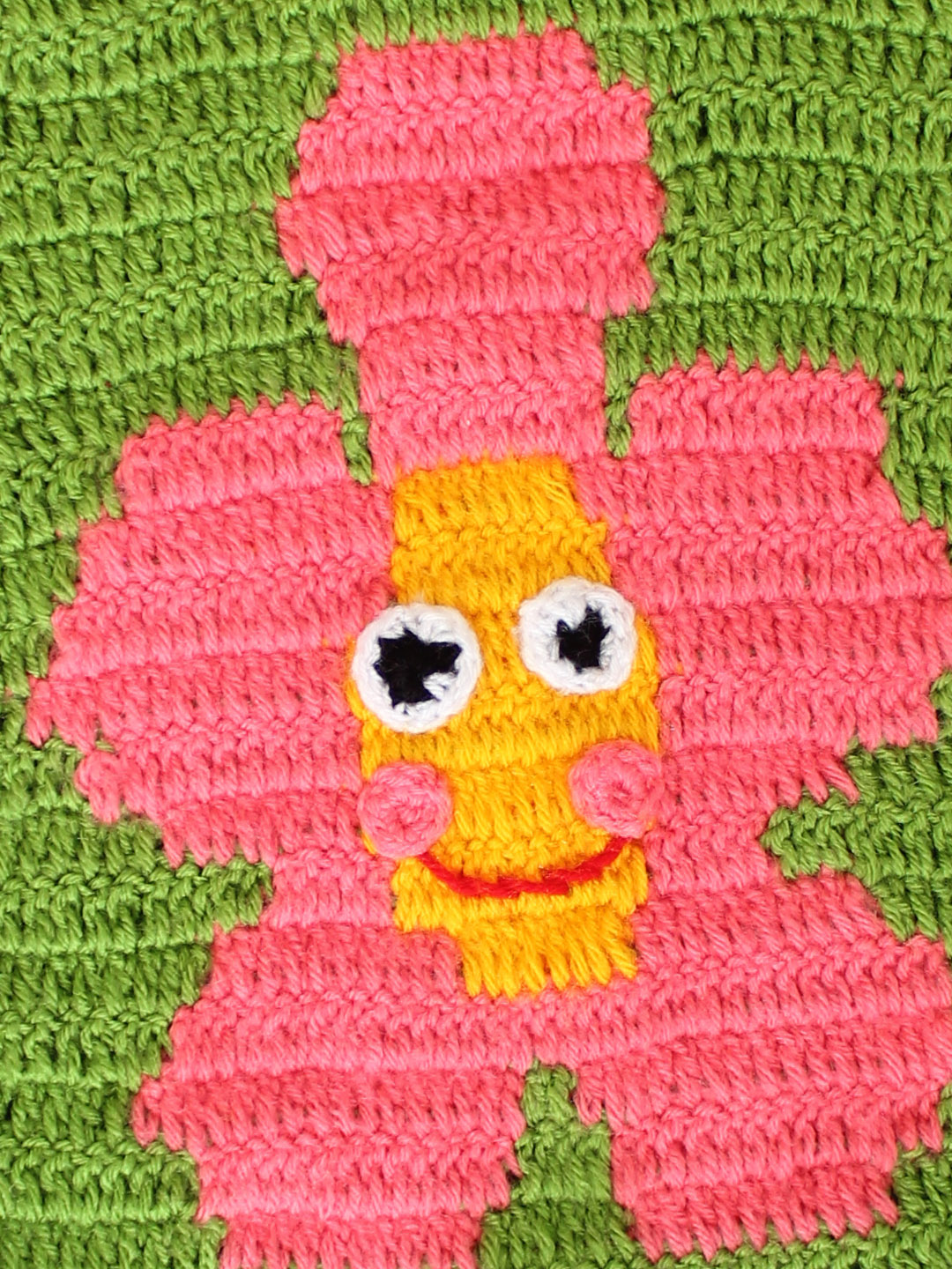 Handmade Crochet Intarsia Stitch Sweater for Newborn - Green