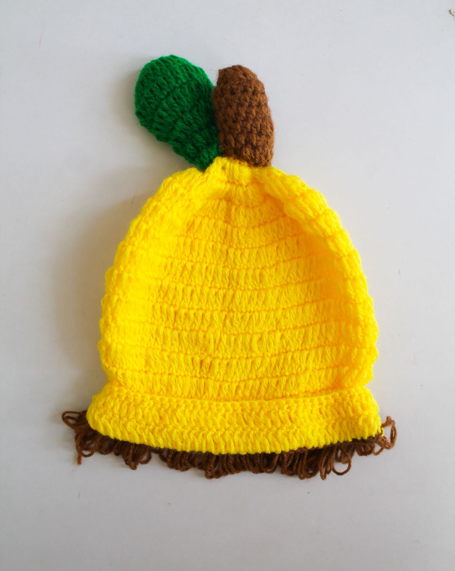 Handmade Crochet Lemon Cap for Kids - Yellow Woonie