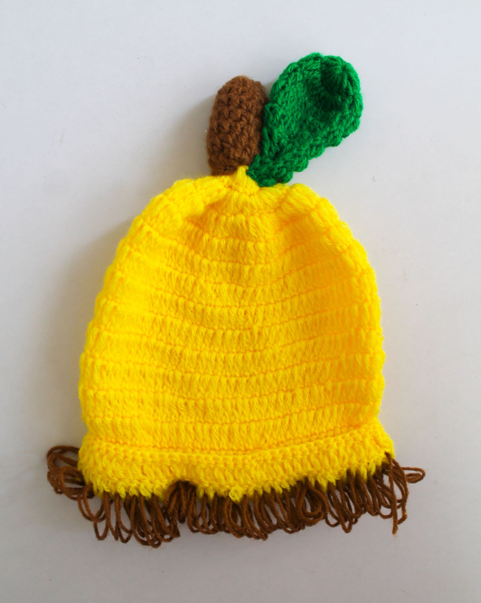 Handmade Crochet Lemon Cap for Kids - Yellow Woonie