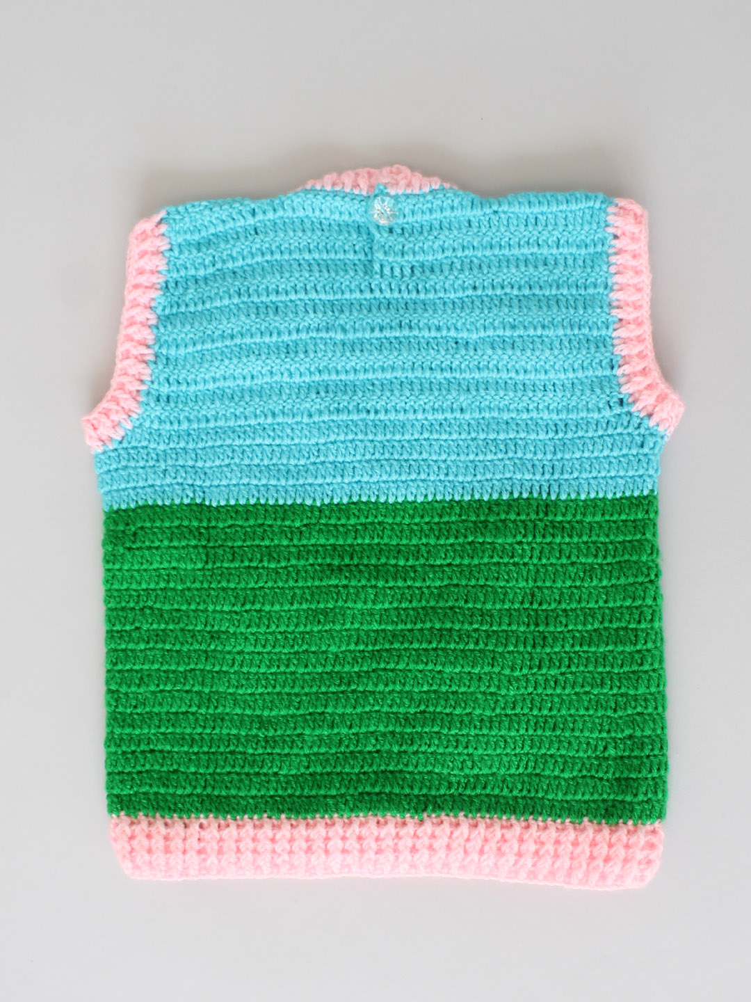 Handmade Crochet Sleeveless Sunrise Scenery Sweater - Multi