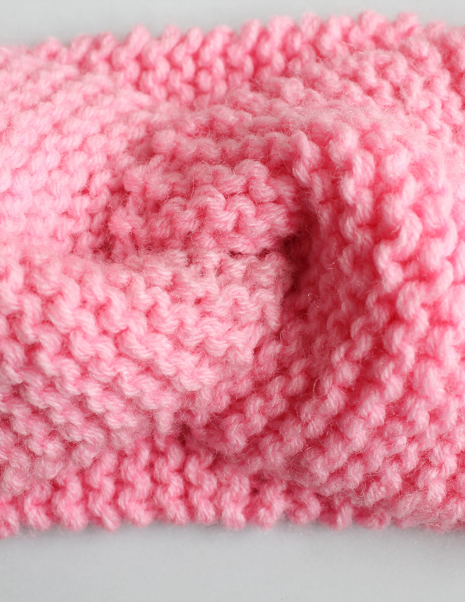 Handknitted Twisted Knot Earwarmer for Kids - Pink Woonie