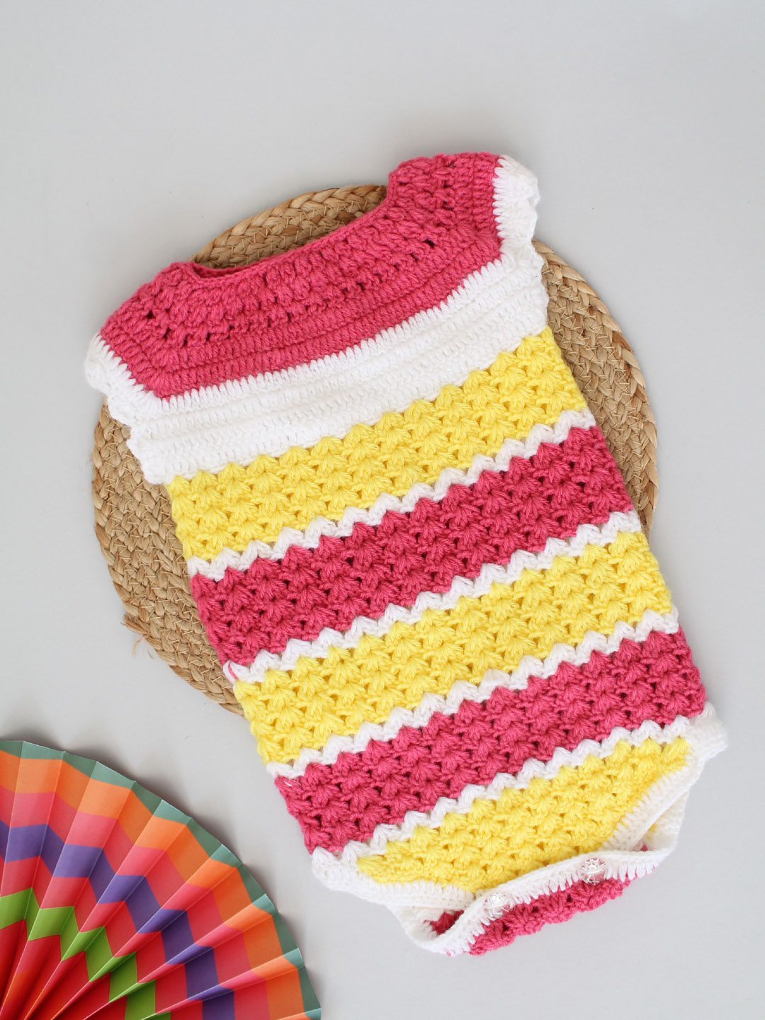 Handmade Crochet Winter Onesie for Infants - Pink