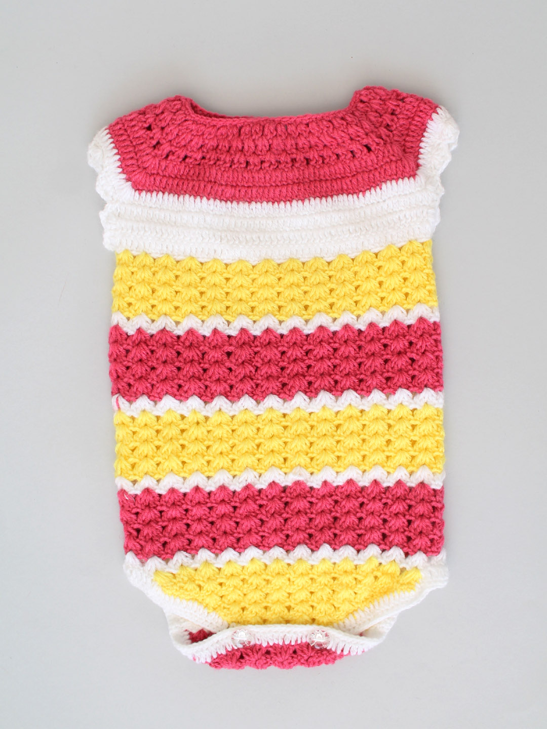 Handmade Crochet Winter Onesie for Infants - Pink
