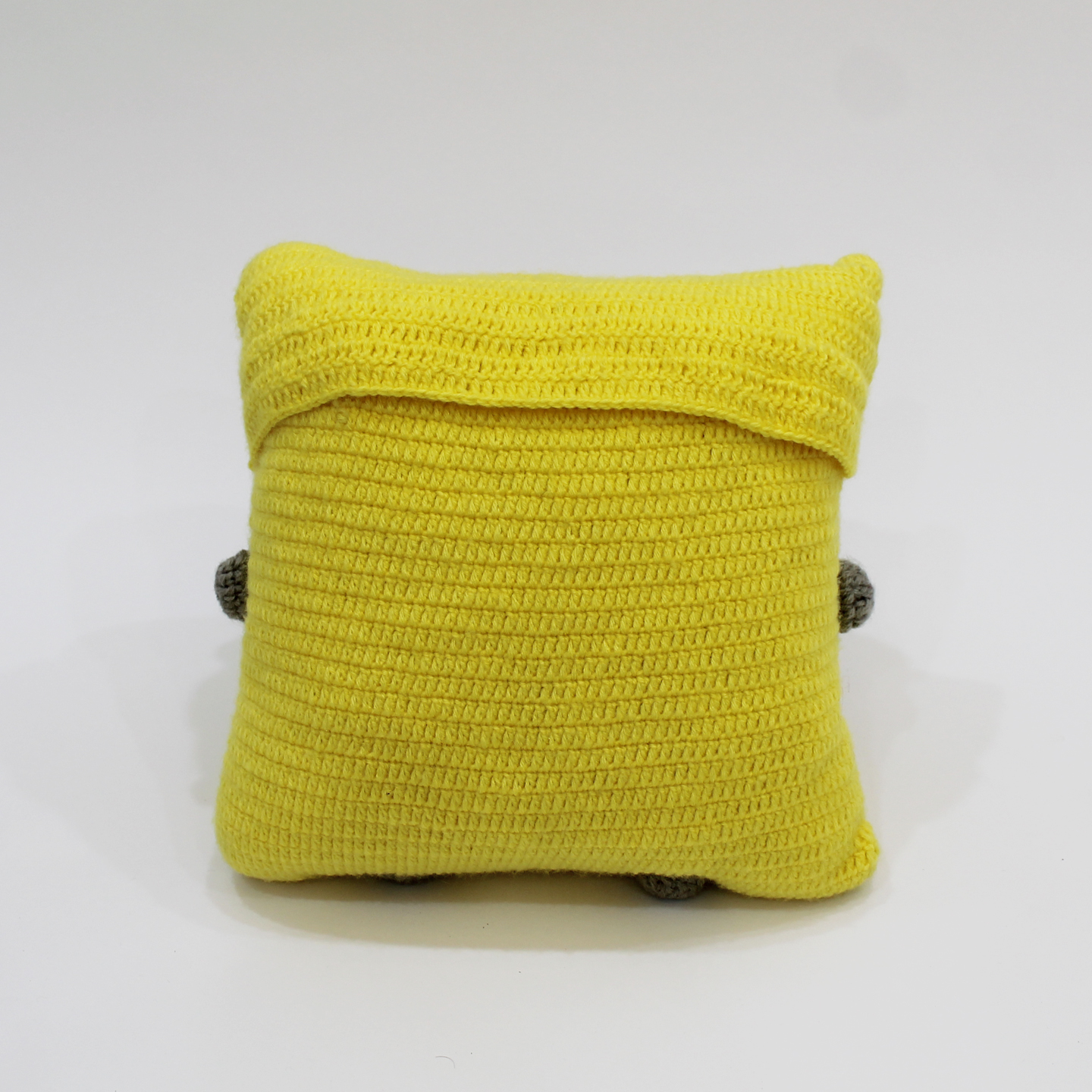 Handmade Dog Face Cushion Cover With Cushion - Yellow