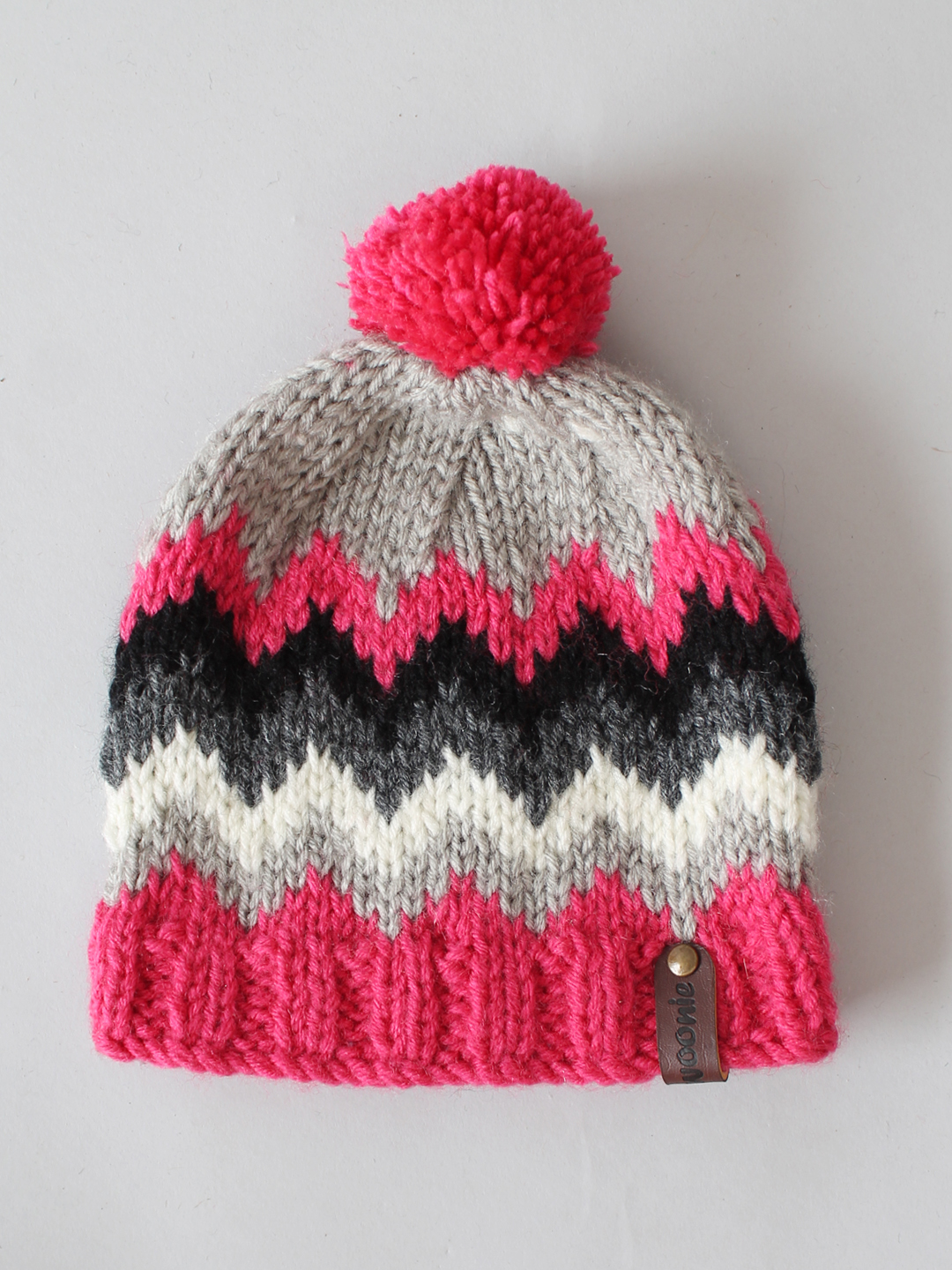 Handmade Fair Isle Beanie with Pom Pom - Multi
