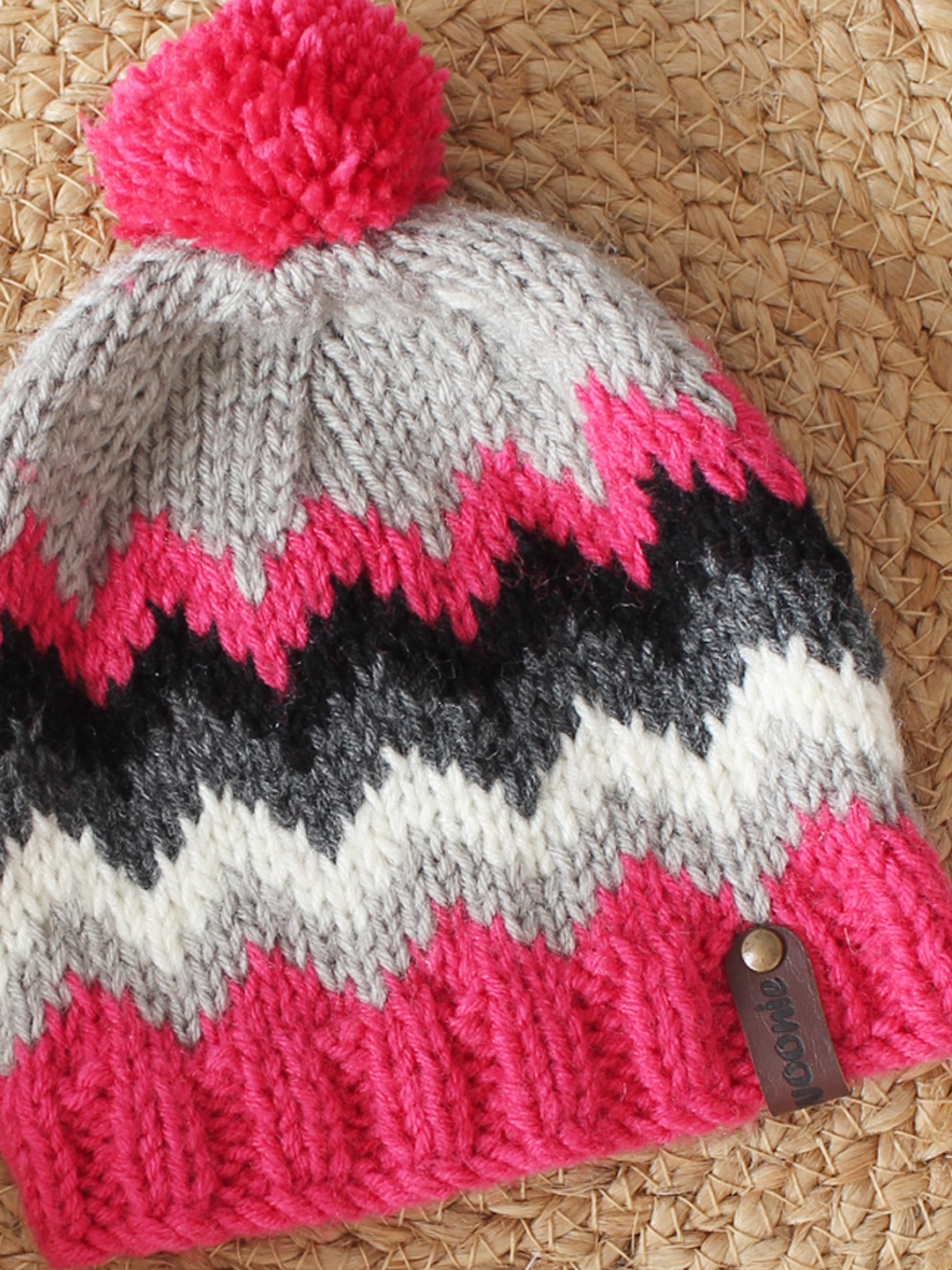 Handmade Fair Isle Beanie with Pom Pom - Multi