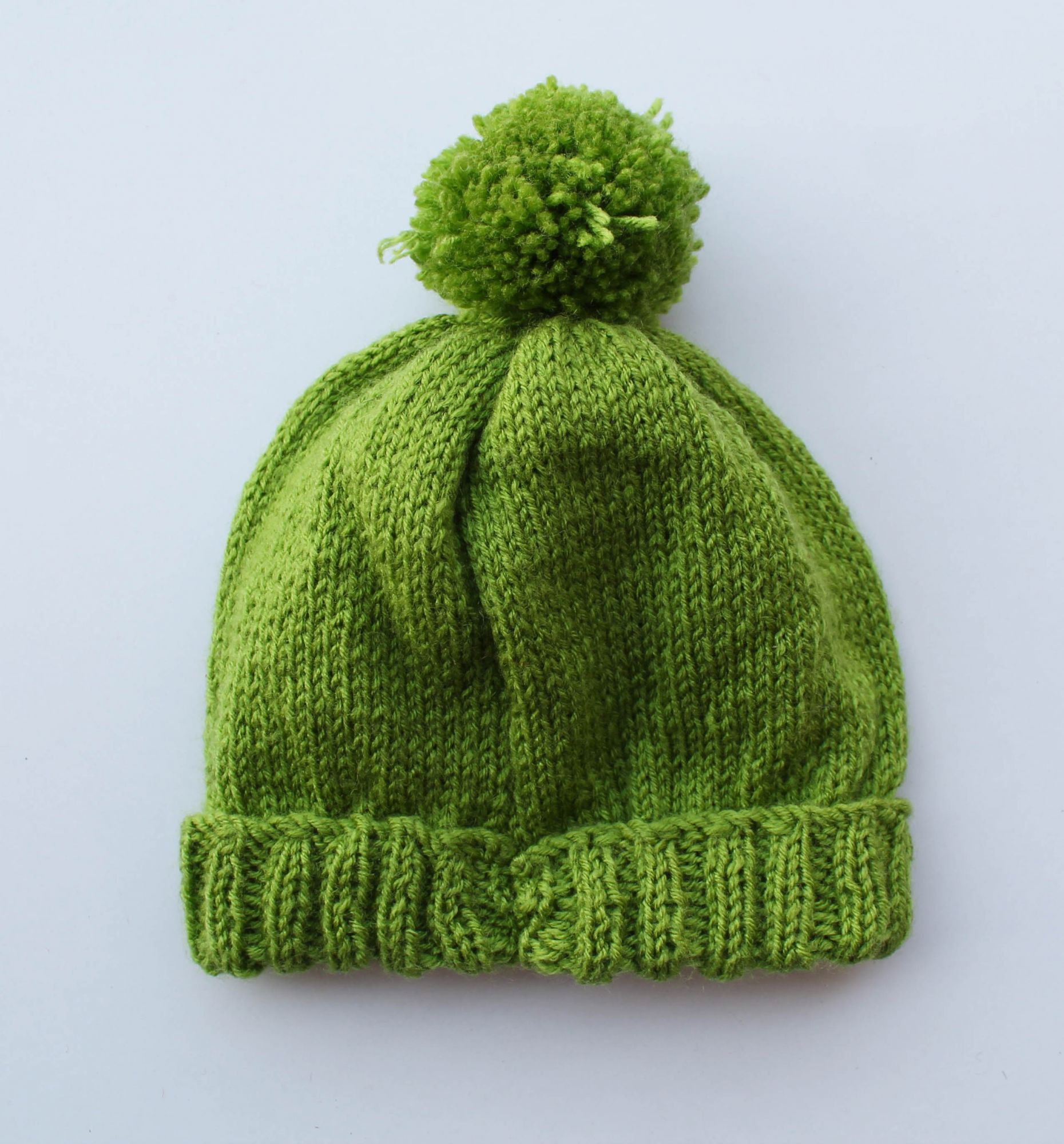 Handmade Knitted Bunny Pattern Cap for Kids - Green Woonie