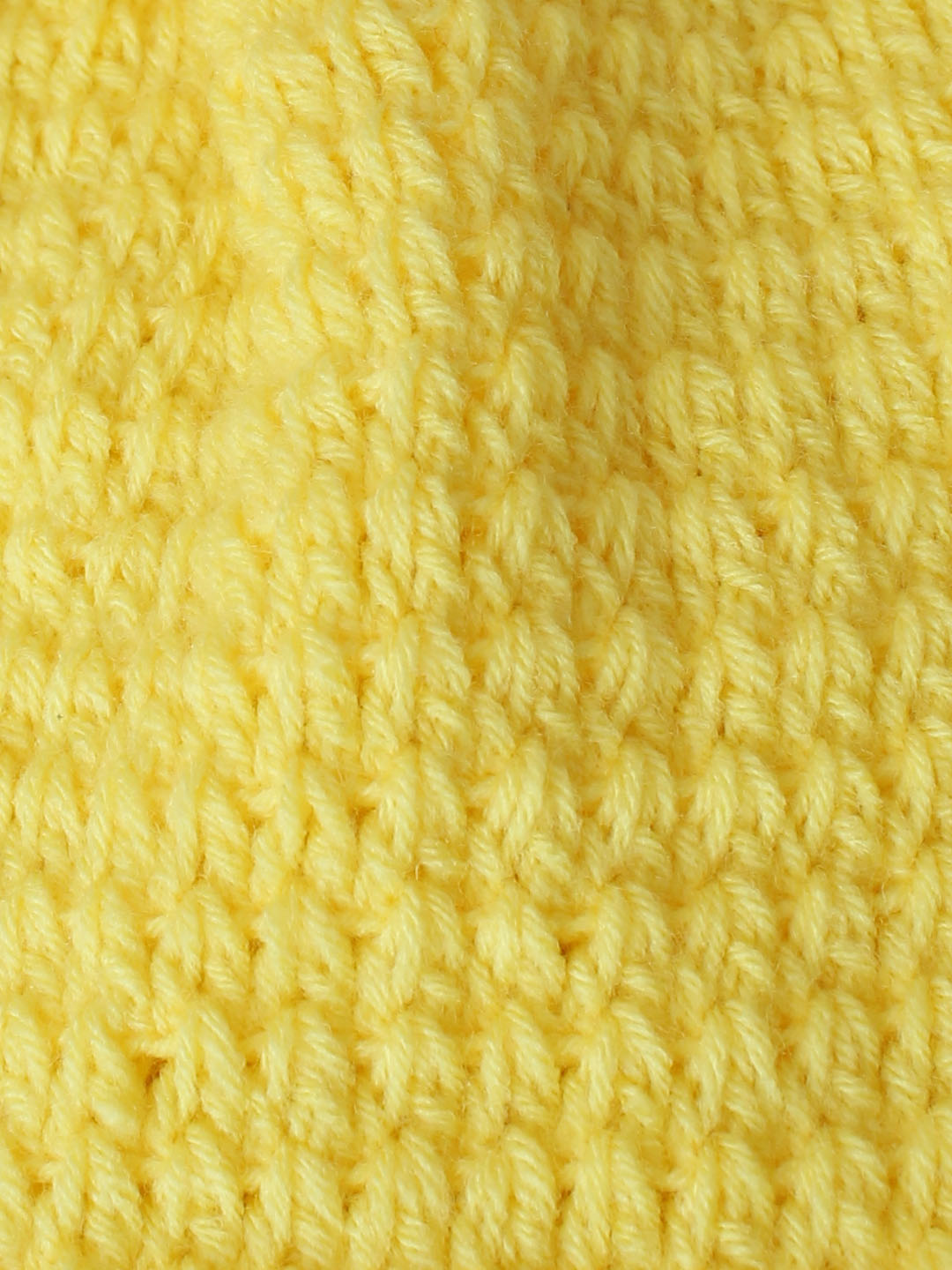 Handmade Winter Frock with Hairband and Booties - Yellow