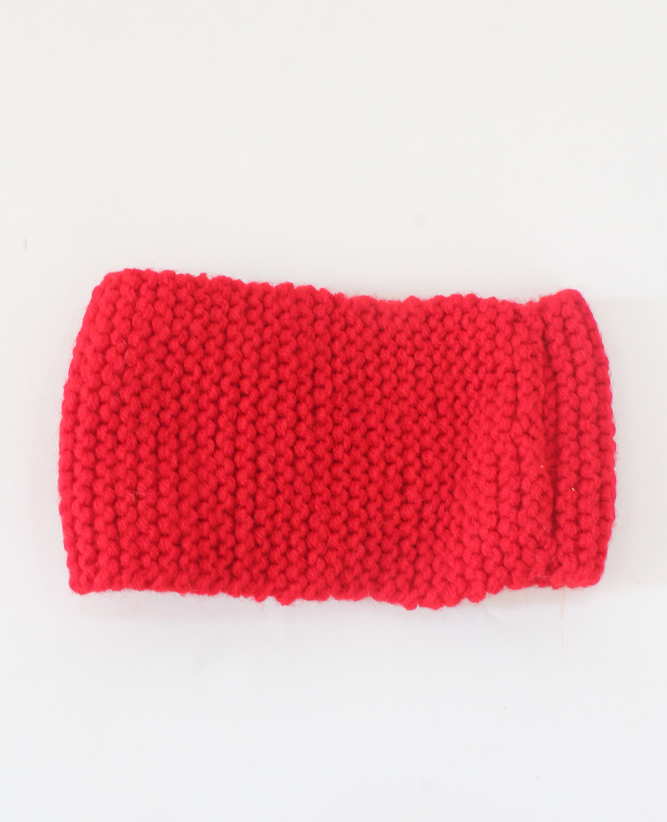 Woonie Handmade Flower Patch Ear Warmer - Red
