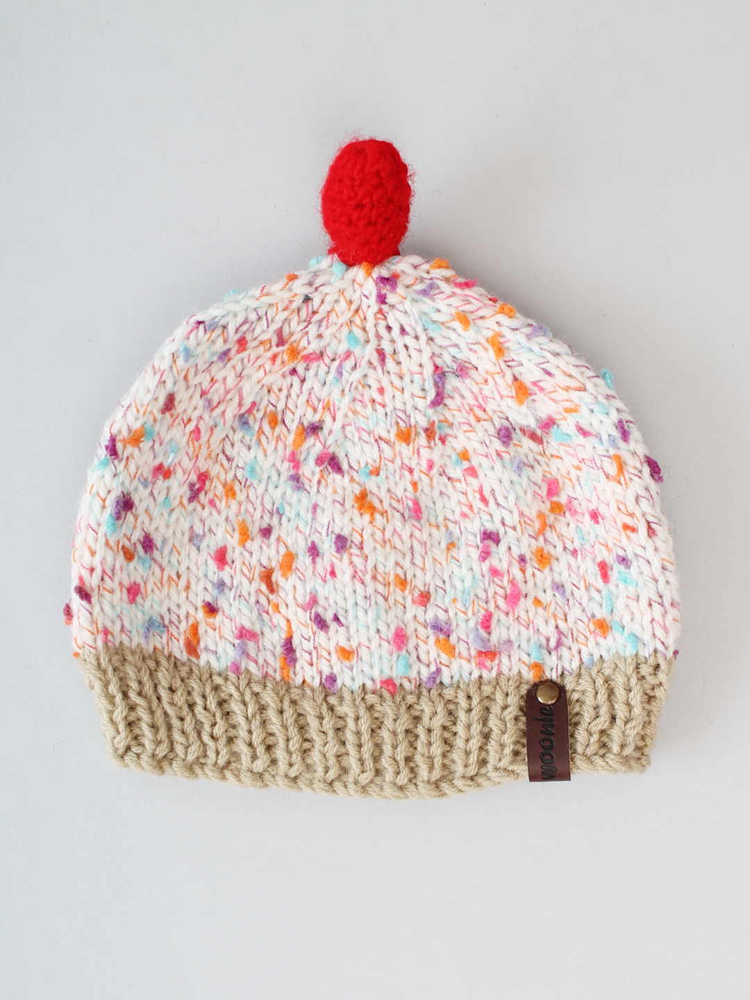 Ice Cream Beanie with Cherry on Top for Kids - Multi