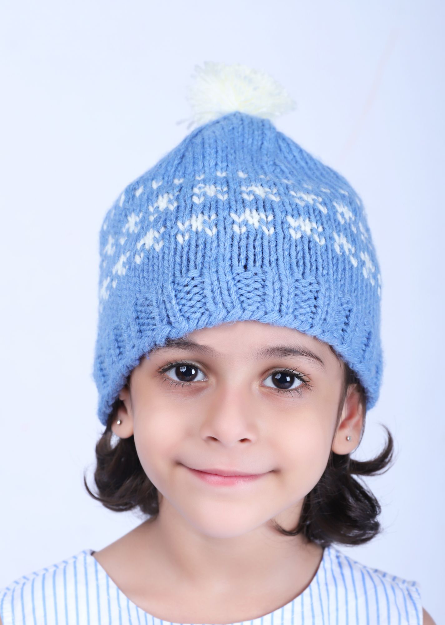 Woonie Knitted Handmade Cap - Blue