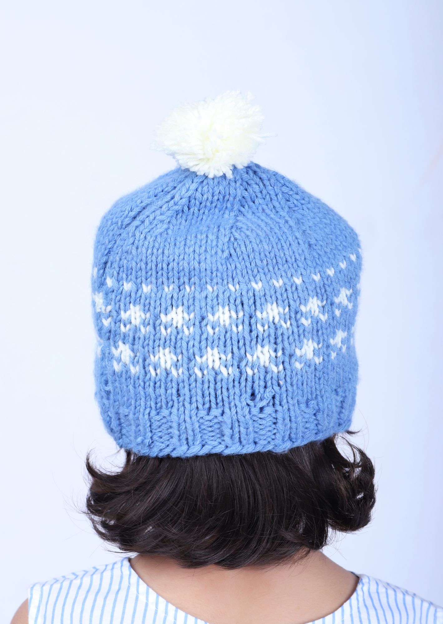 Woonie Knitted Handmade Cap - Blue