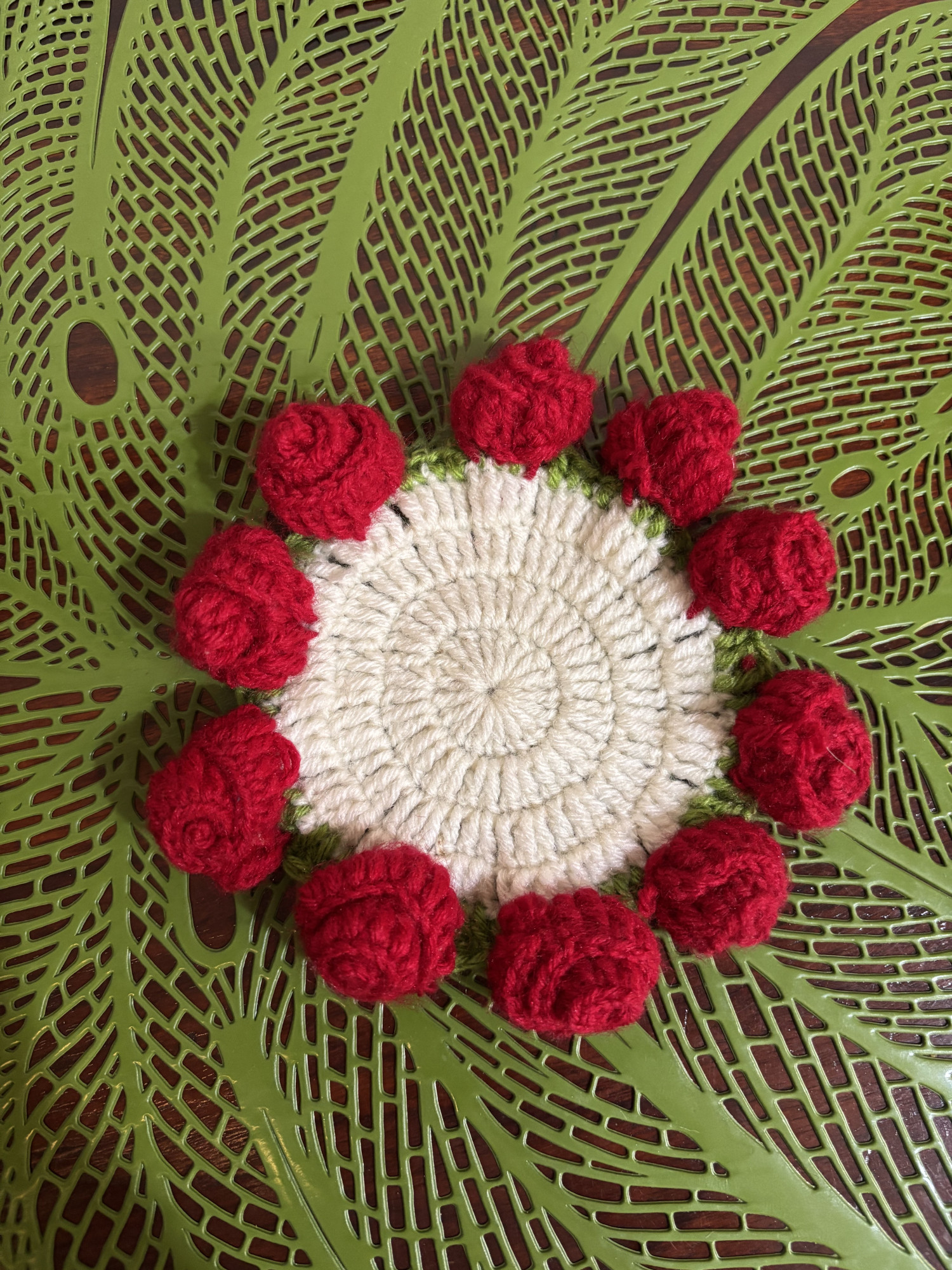 Crochet Rose Coaster (Pack of 2)