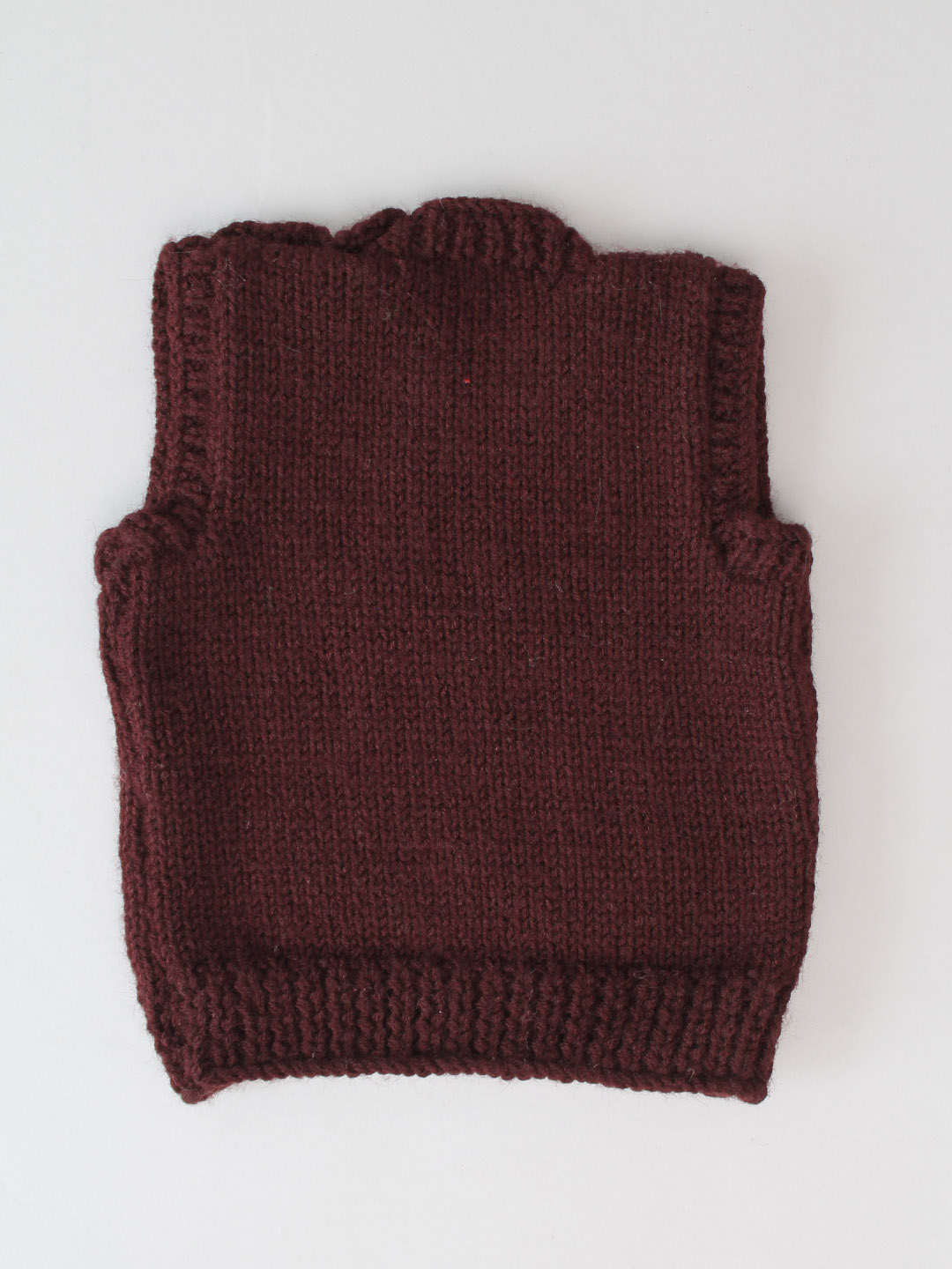 Infants Handknitted Embroidered Sweater - Brown