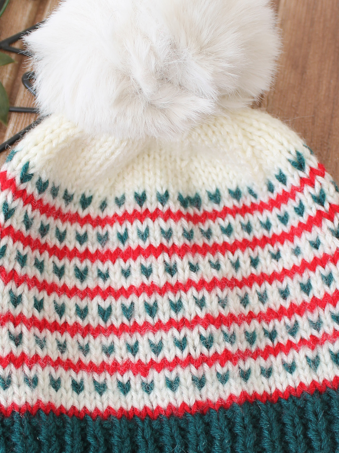 Woonie Handknitted Fair Isle Design Cap - Multicolor