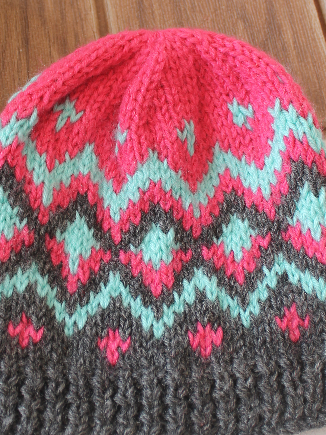 Woonie Handknitted Fair Isle Design Cap - Multicolor