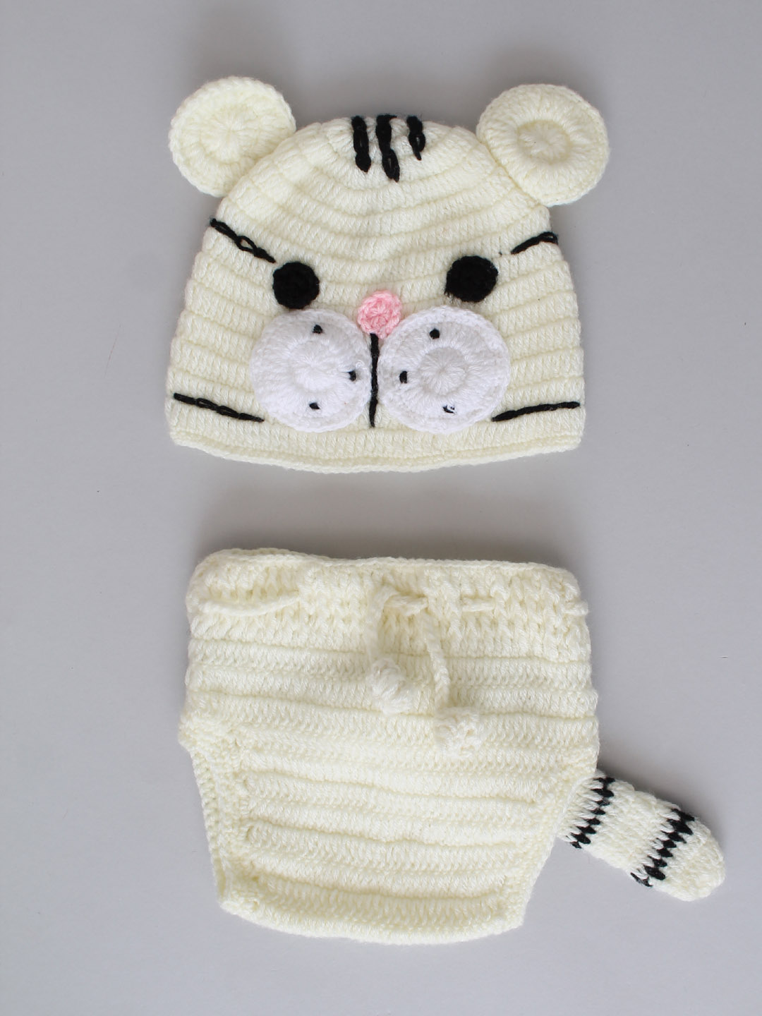 Kitty Design Newborn Shoot Props - Cream Animal Photo Props