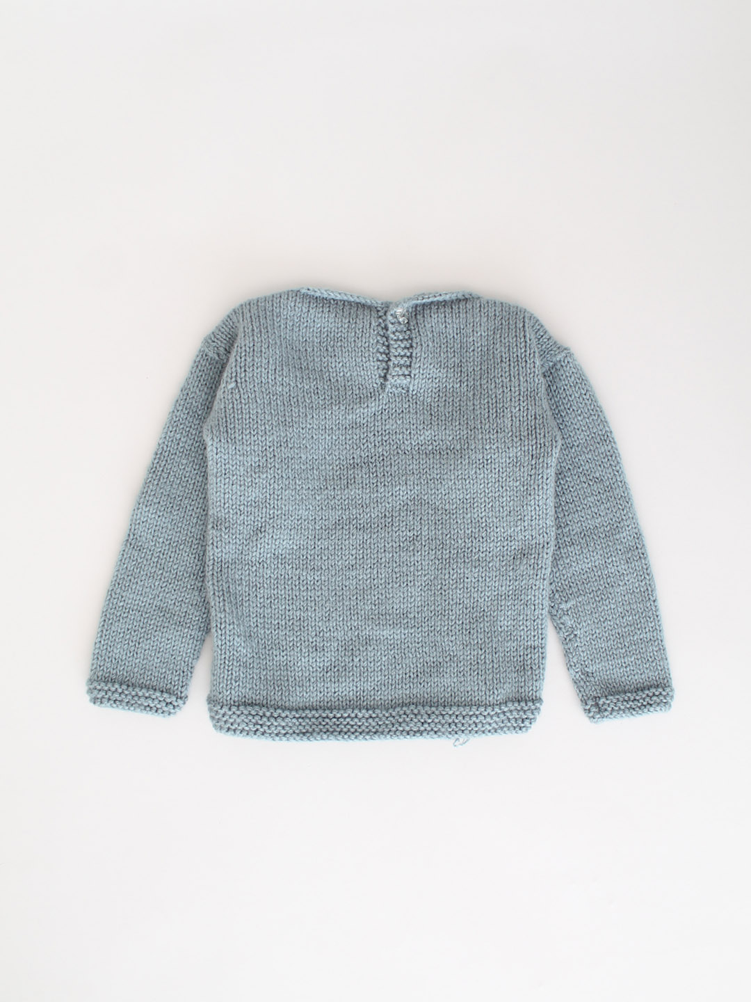 Knit & Purl Stitch Boat Neck Sweater - Grey