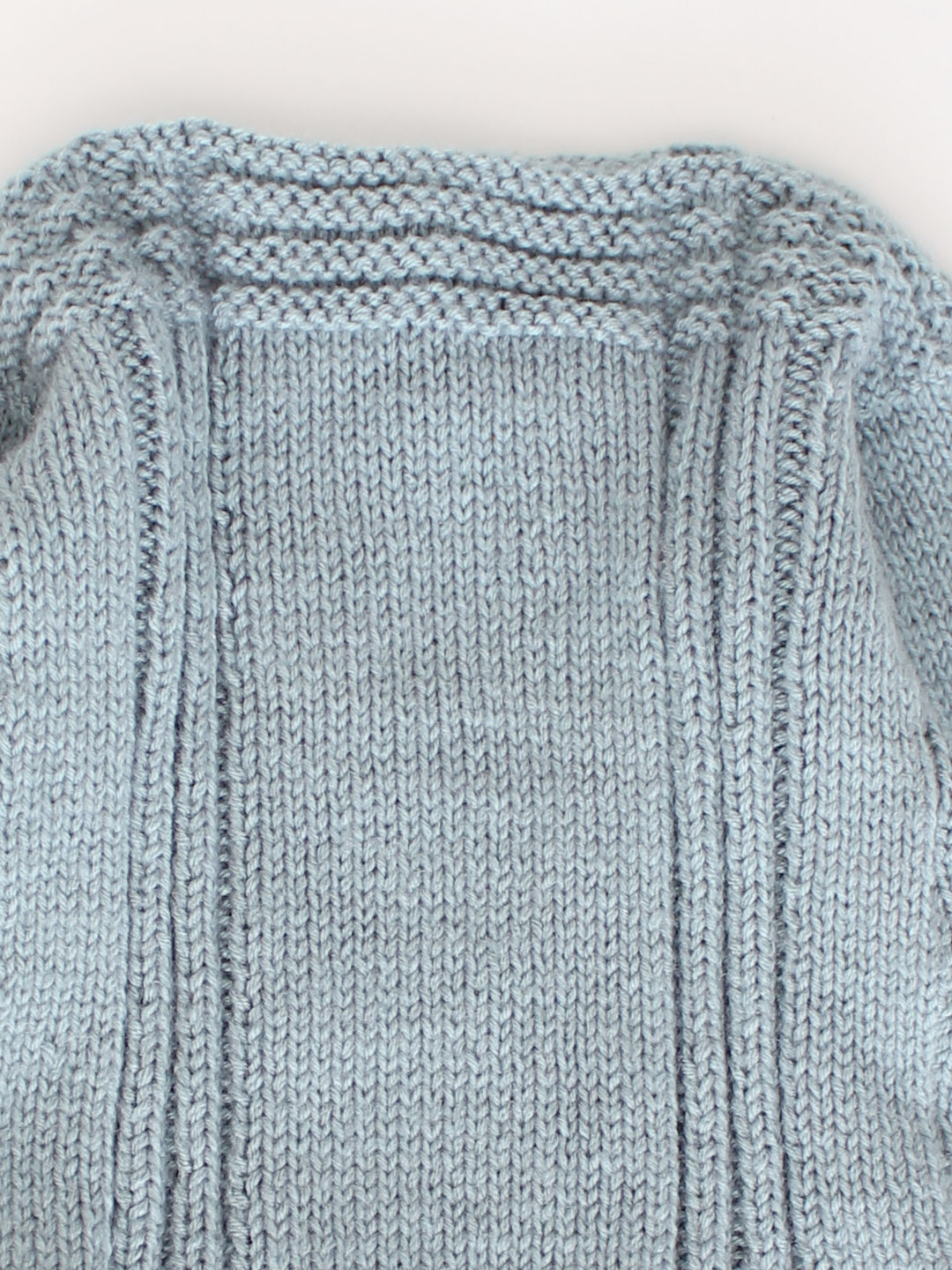 Knit & Purl Stitch Boat Neck Sweater - Grey