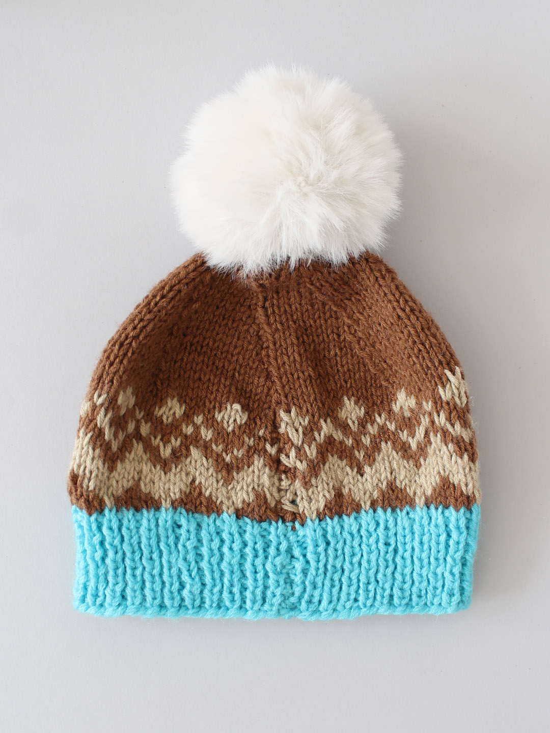Fair Isle Womens Winter Hats - Beige