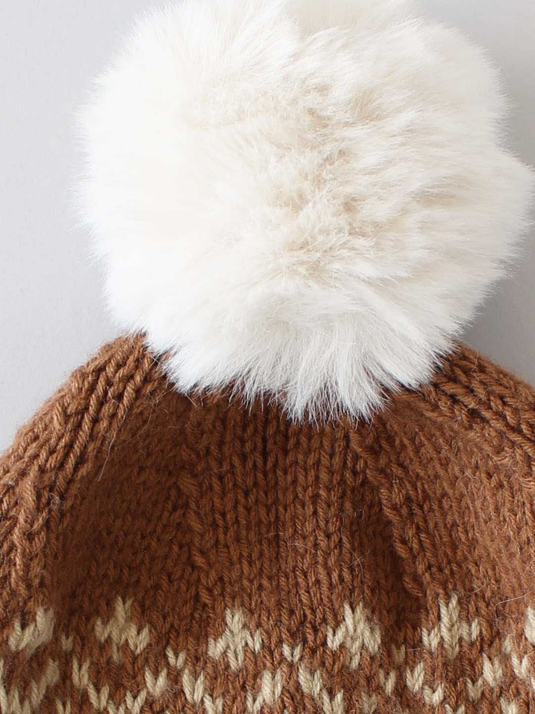 Fair Isle Womens Winter Hats - Beige