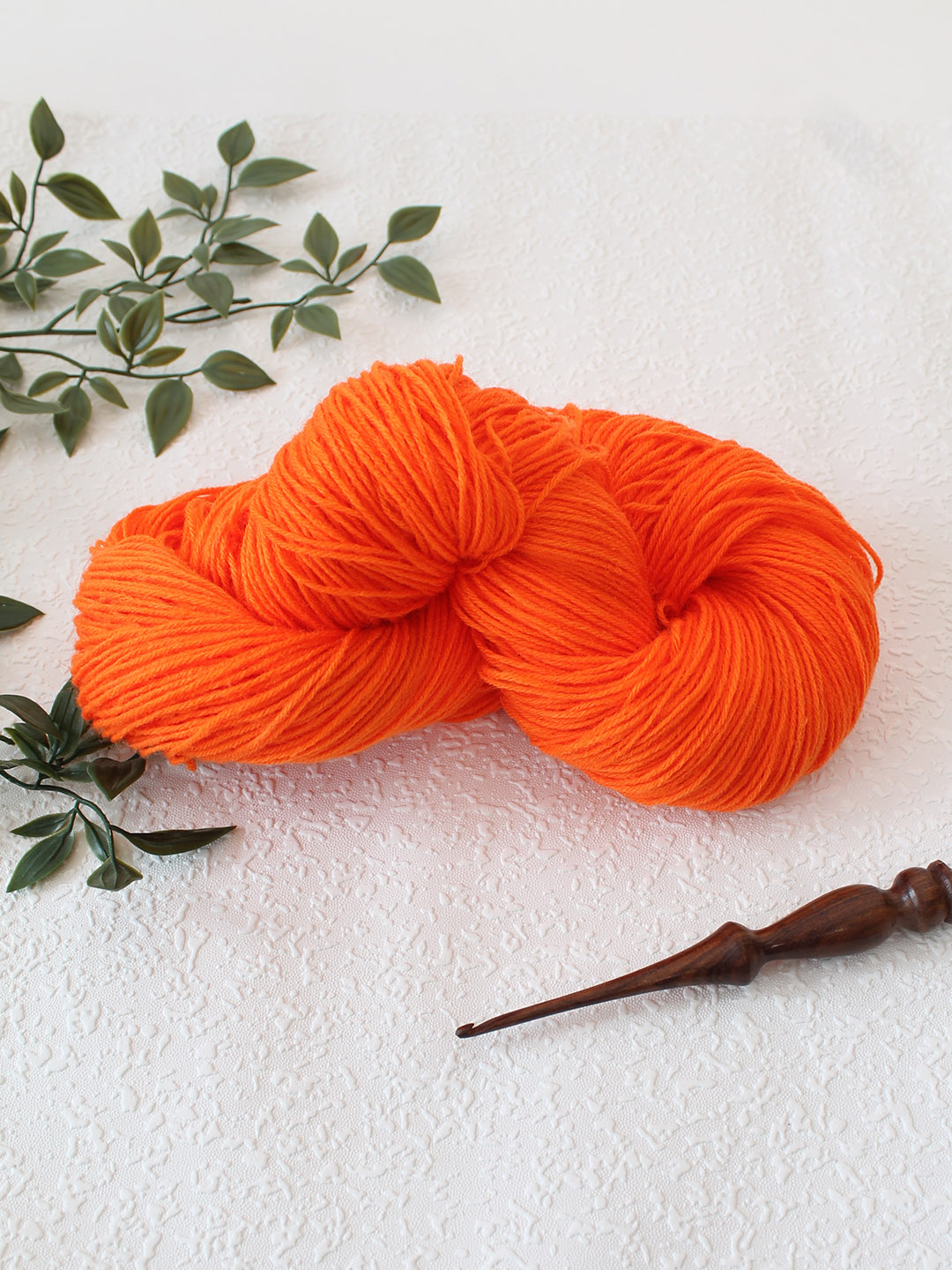 Ganga Knitter Special 4 Ply Acrylic Yarn - Orange - Shade 206