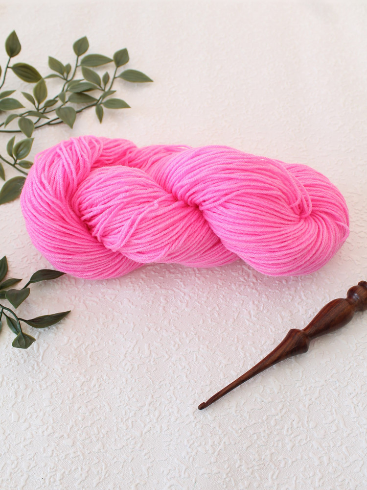 Image of Ganga Knitter Special 4 Ply Acrylic Yarn - Pink - Shade 210