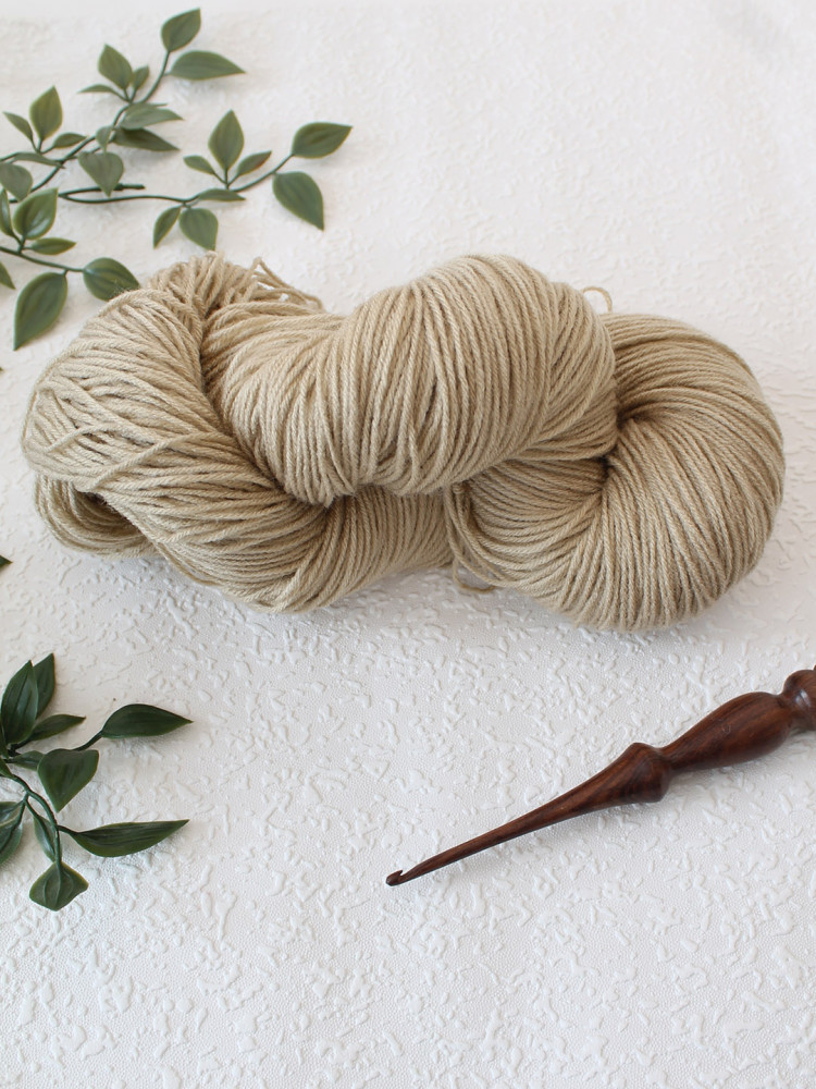 Image of Ganga Knitter Special 4 Ply Acrylic Yarn - Beige - Shade 247